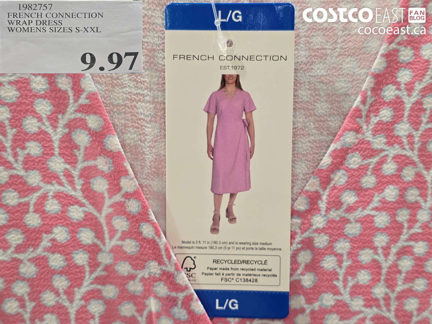 1982757 FRENCH CONNECTION WRAP DRESS WOMENS SIZES S-XXL $9.97