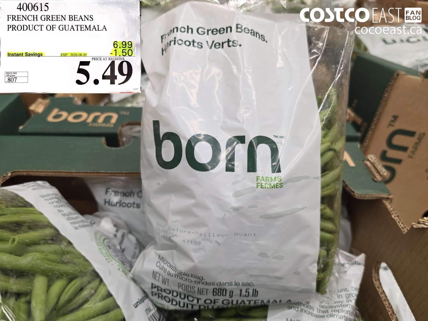 400615 FRENCH GREEN BEANS PRODUCT OF GUATEMALA ($1.50 INSTANT SAVINGS EXPIRES ON 2026-08-30) $5.49