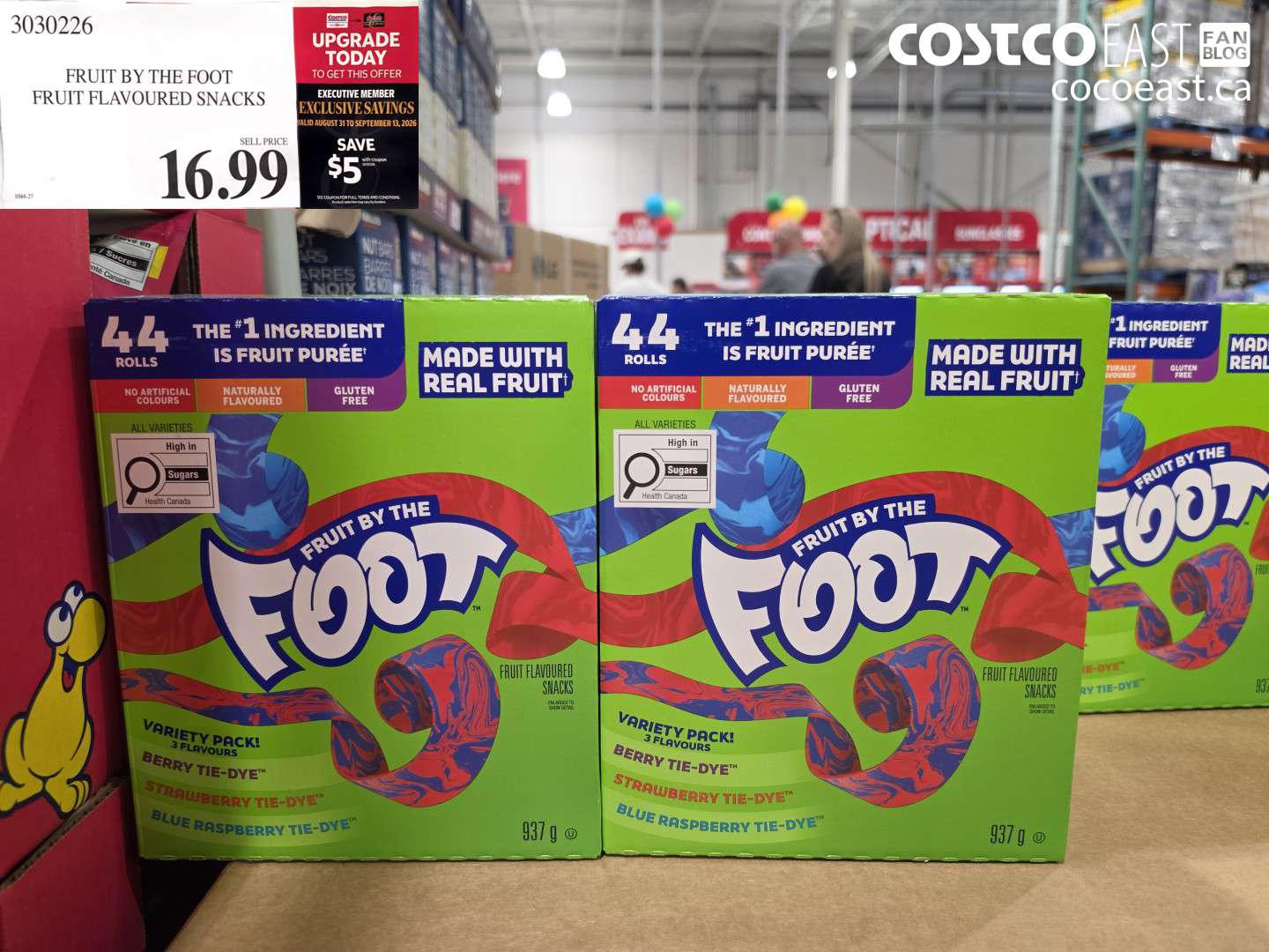 3030226 FRUIT BY THE FOOT FRUIT FLAVOURED SNACKS ($5.00 INSTANT SAVINGS EXPIRES ON 2026-09-13) $11.99