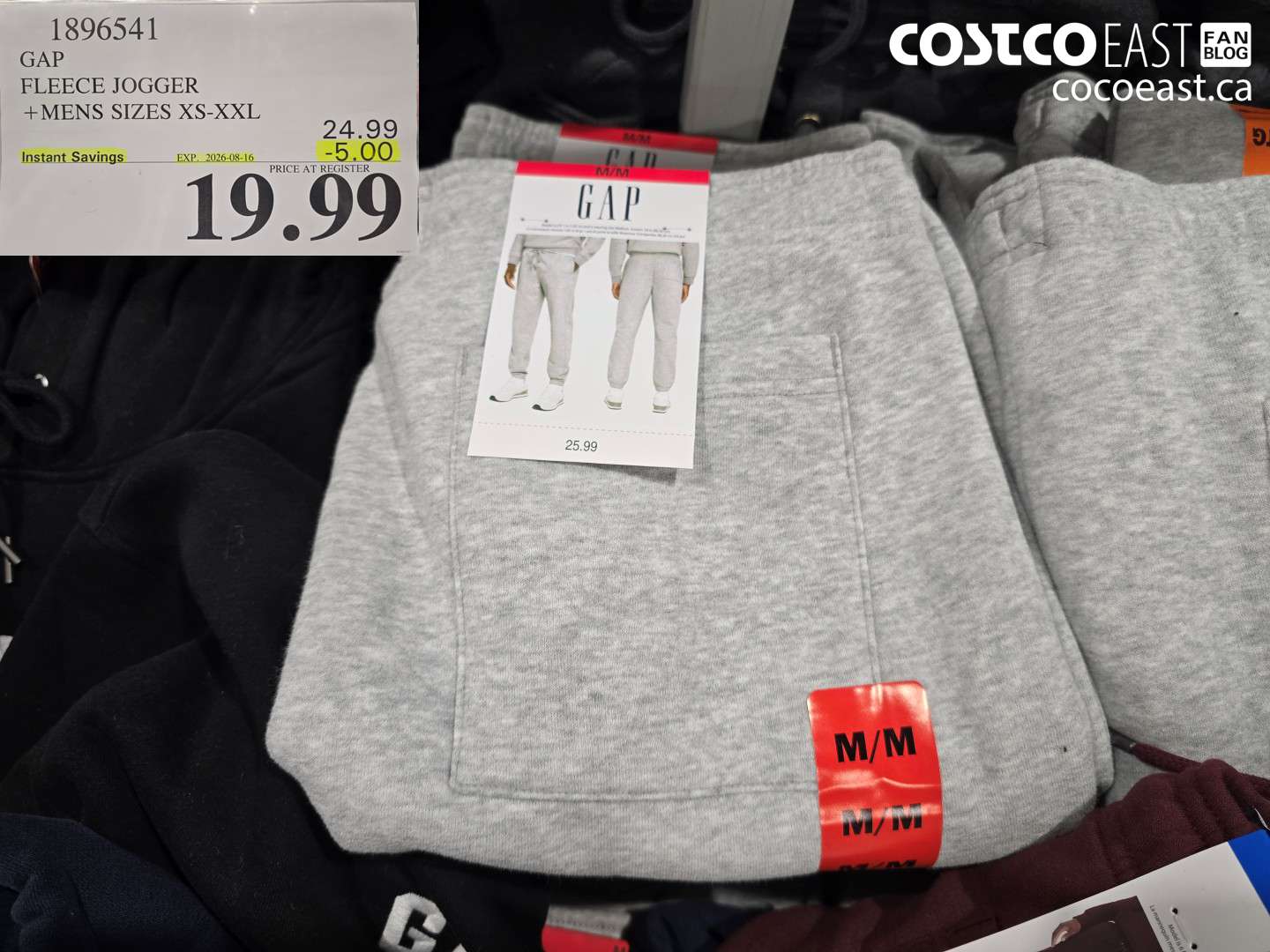 1896541 GAP FLEECE JOGGER + MENS SIZES XS-XXL ($5.00 INSTANT SAVINGS EXPIRES ON 2026-08-16) $19.99