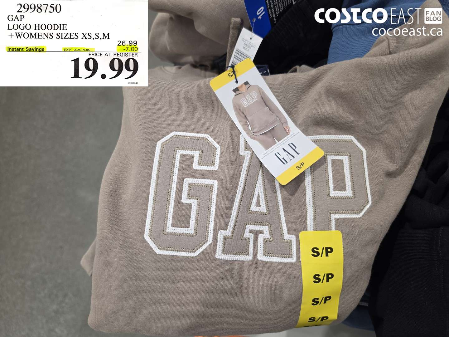 2998750 GAP LOGO HOODIE WOMENS SIZES XS,S,M ($7.00 INSTANT SAVINGS EXPIRES ON 2026-09-06) $19.99
