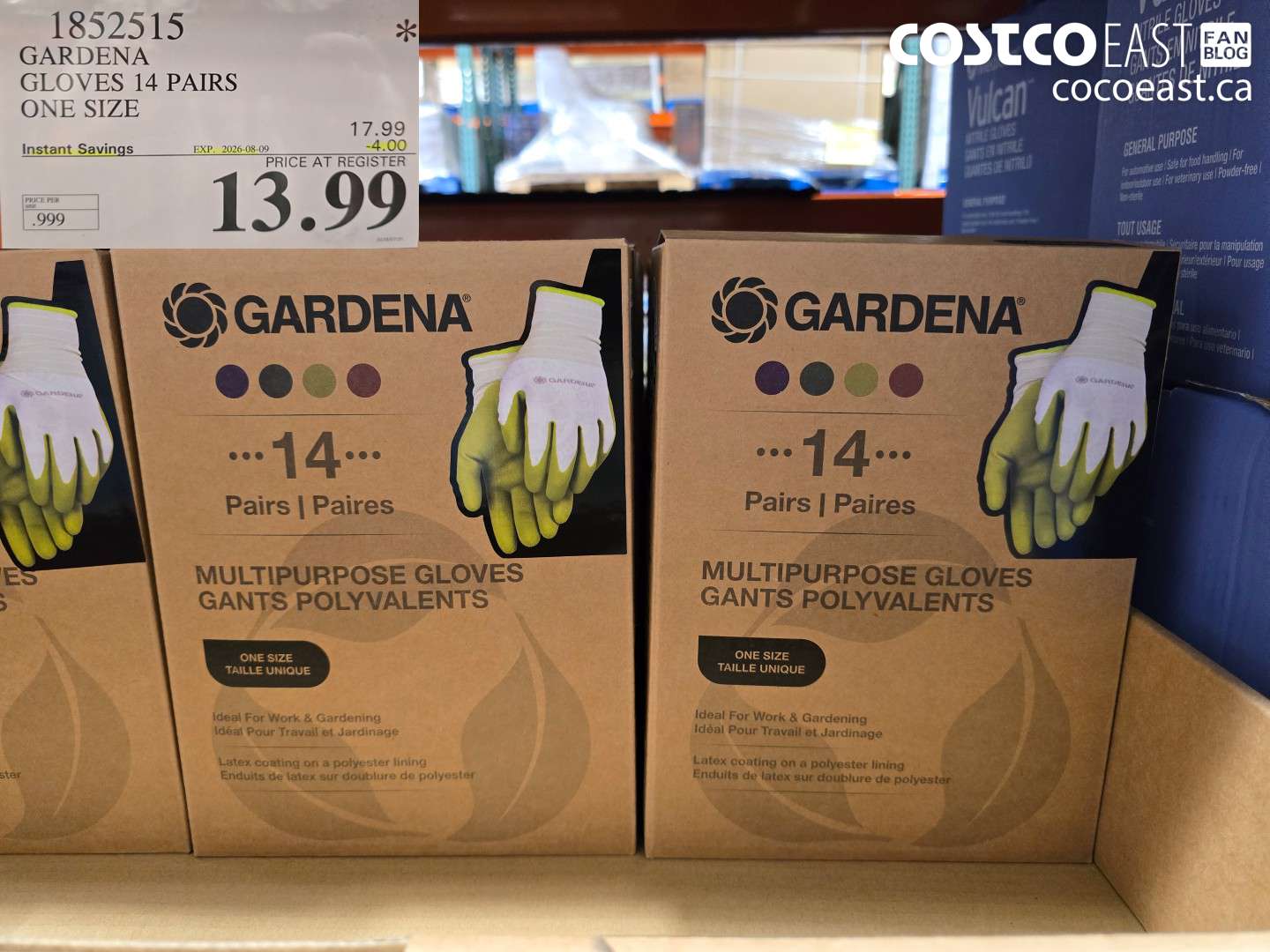 1852515 GARDENA GLOVES 14 PAIRS ONE SIZE ($4.00 INSTANT SAVINGS EXPIRES ON 2026-08-09) $13.99