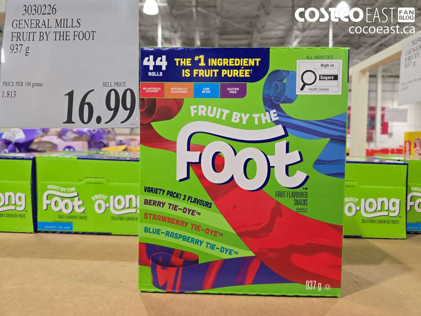 3030226 GENERAL MILLS FRUIT BY THE FOOT 937 G $16.99