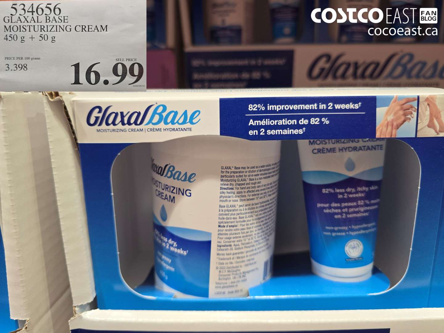 534656 GLAXAL BASE MOISTURIZING CREAM 450 G + 50 G $16.99