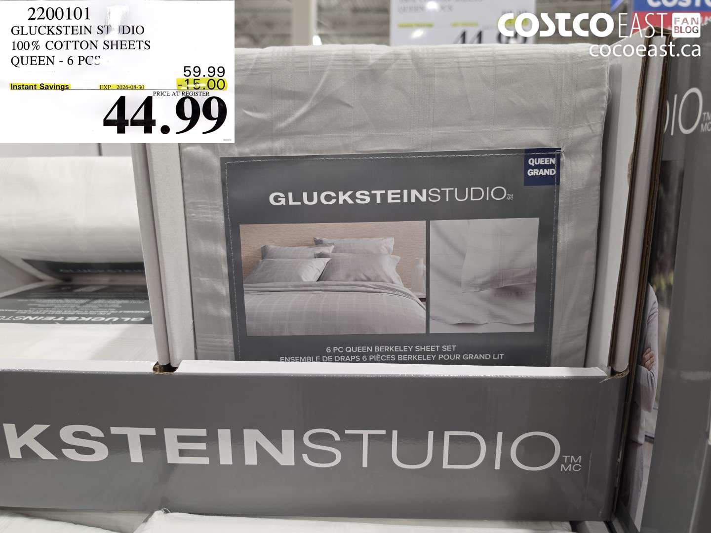 2200101 GLUCKSTEIN STUDIO 100% COTTON SHEETS QUEEN - 6 PCS ($15.00 INSTANT SAVINGS EXPIRES ON 2026-08-30) $44.99