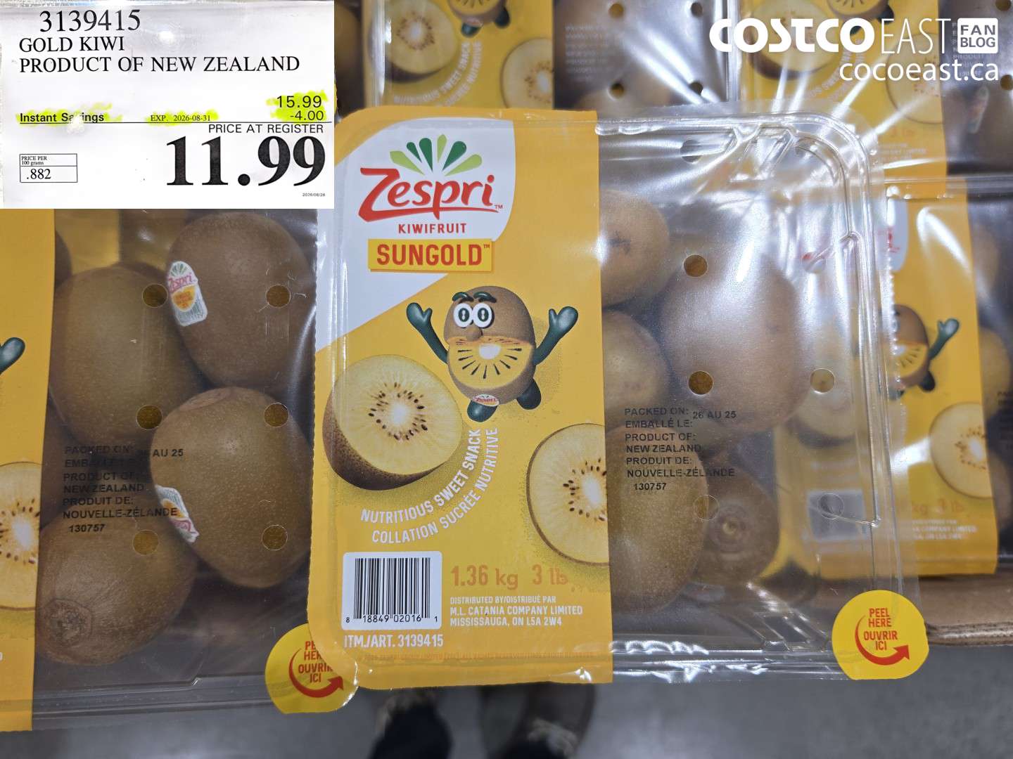 3139415 GOLD KIWI PRODUCT OF NEW ZEALAND ($4.00 INSTANT SAVINGS EXPIRES ON 2026-08-31) $11.99