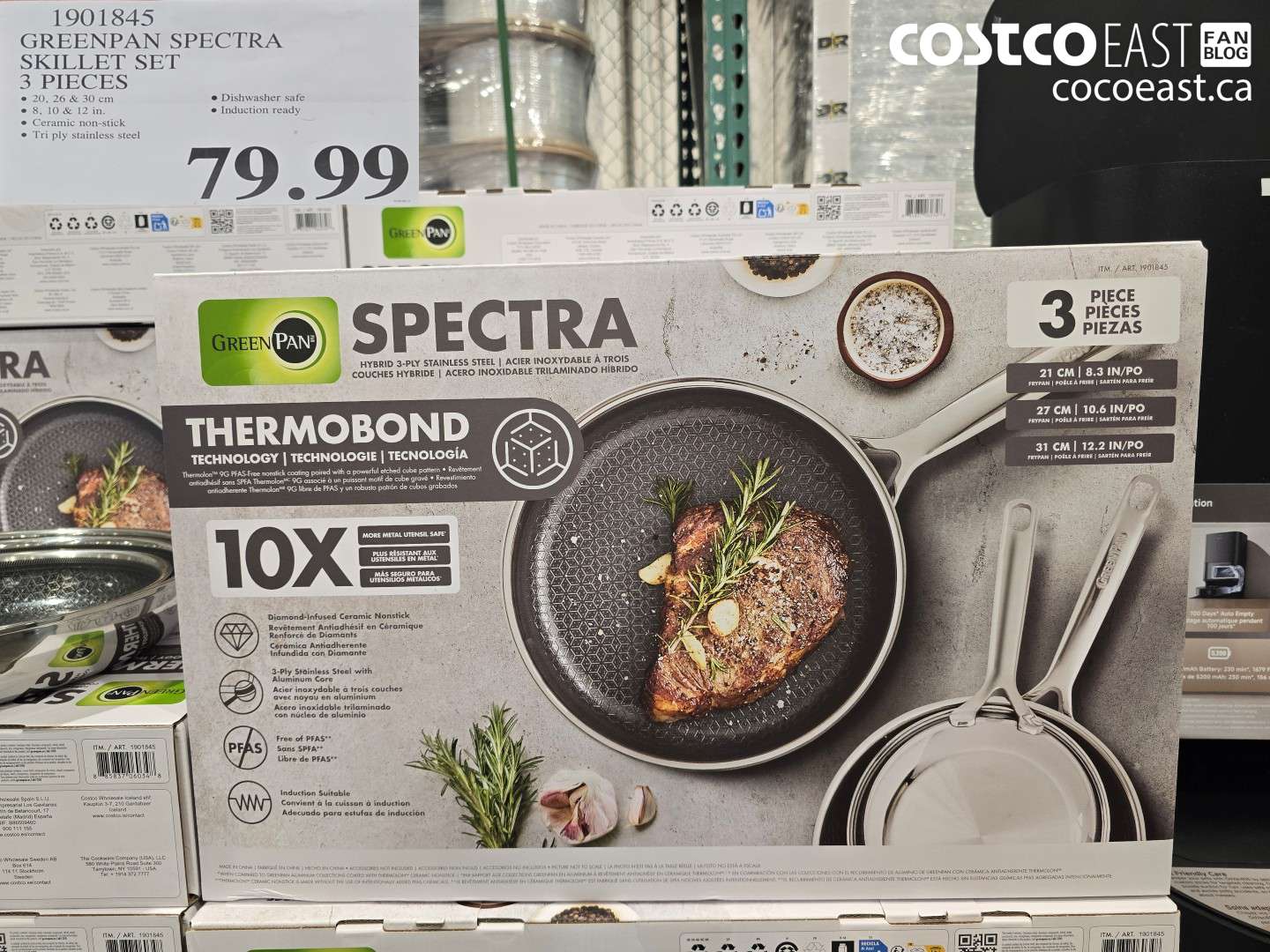 1901845 GREENPAN SPECTRA SKILLET SET 3 PIECES $79.99