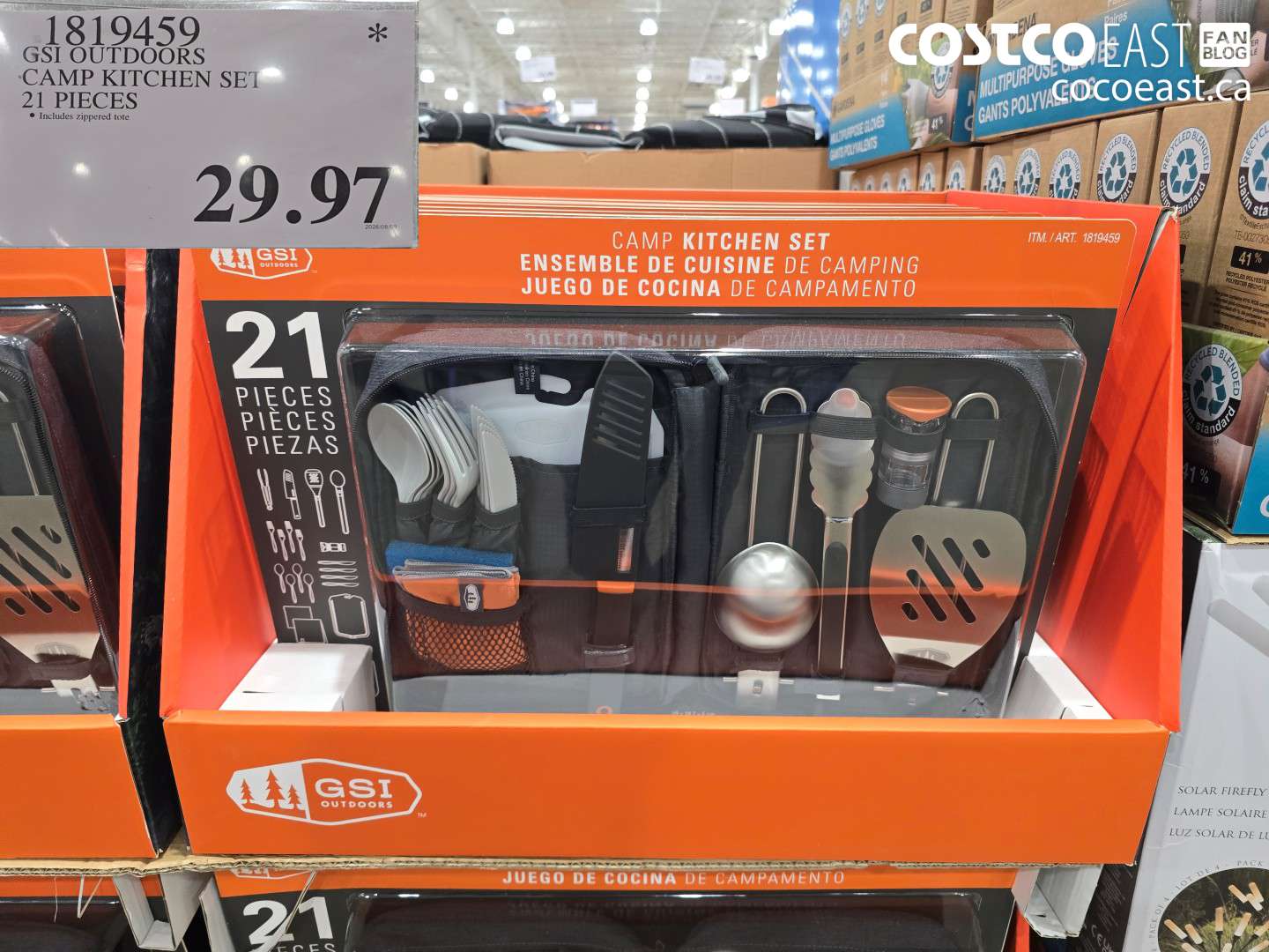 1819459 GSI OUTDOORS CAMP KITCHEN SET 21 PIECES $29.97