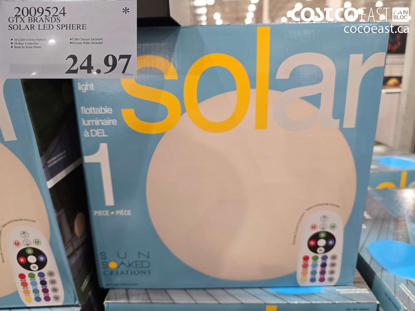 2009524 GTX BRANDS SOLAR LED SPHERE $24.97