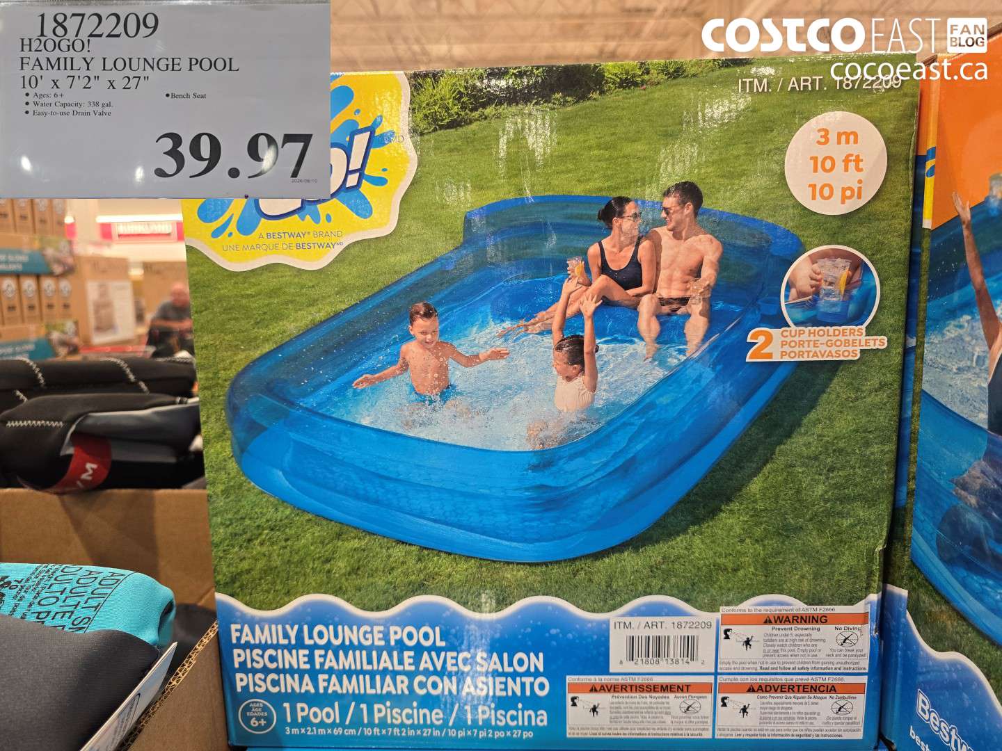 1872209 H2OGO! FAMILY LOUNGE POOL 10' X 7'2