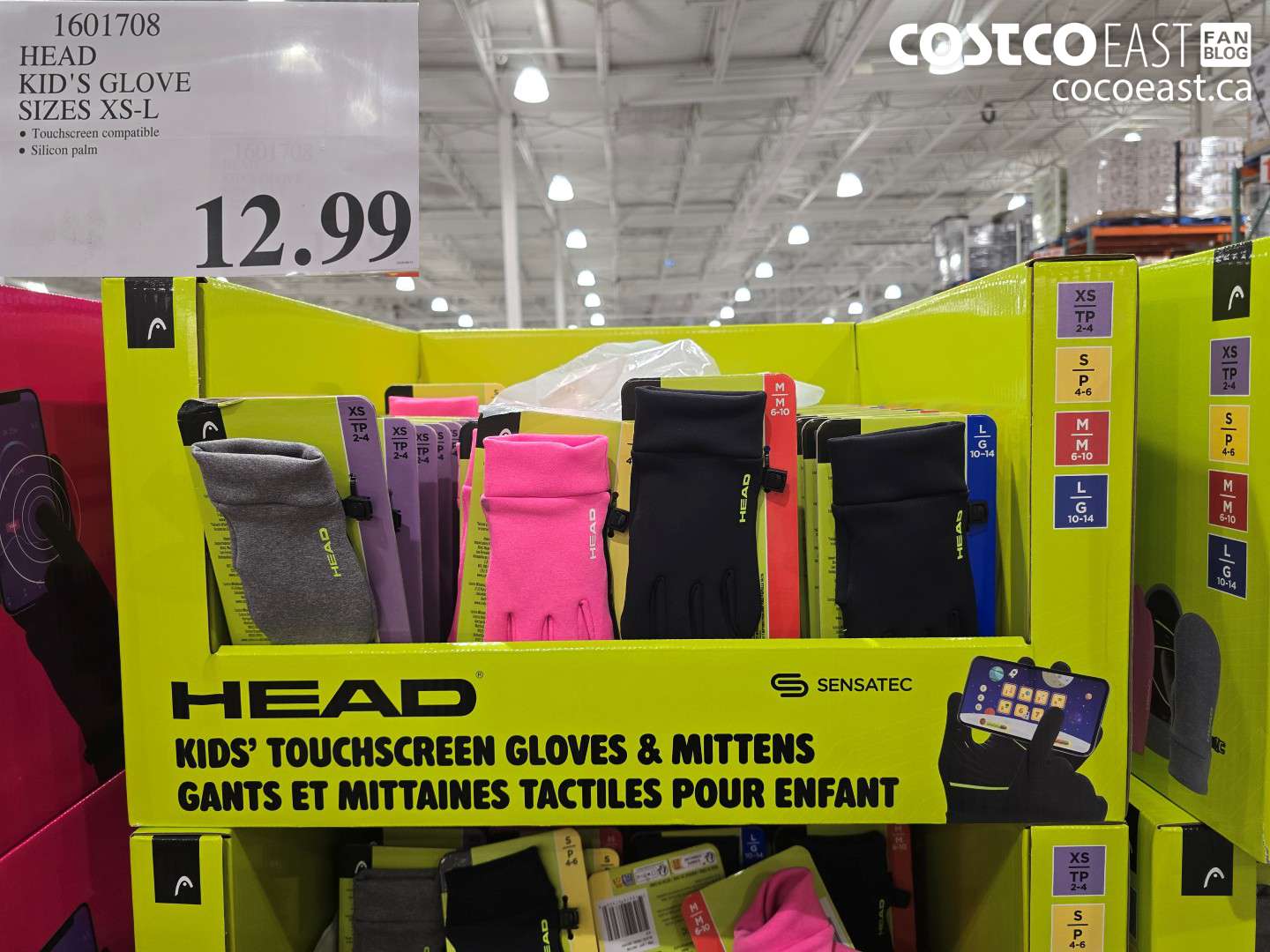 1601708 HEAD KID'S GLOVE SIZES XS-L $12.99