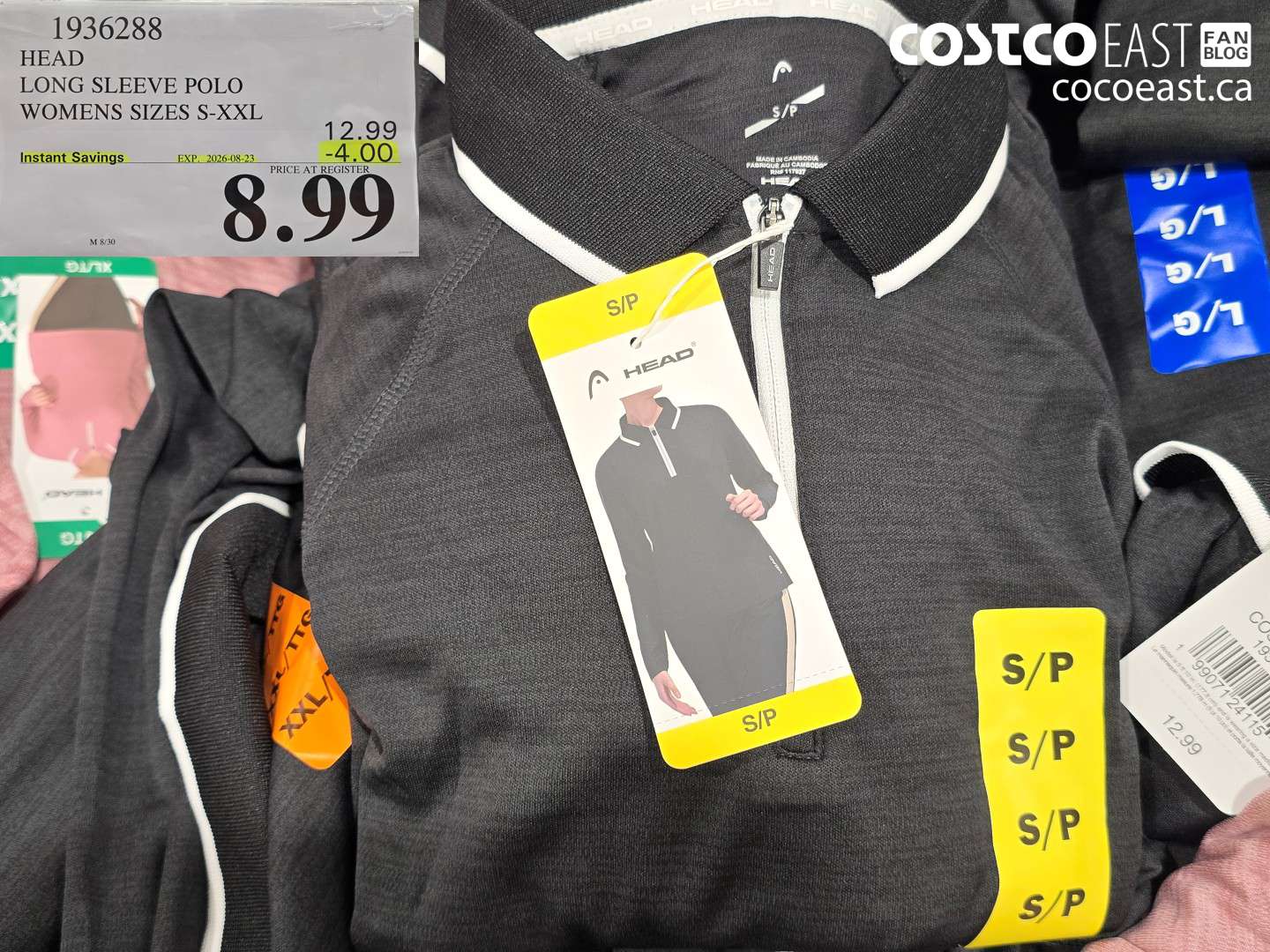 1936288 HEAD LONG SLEEVE POLO WOMENS SIZES S-XXL ($4.00 INSTANT SAVINGS EXPIRES ON 2026-08-23) $8.99