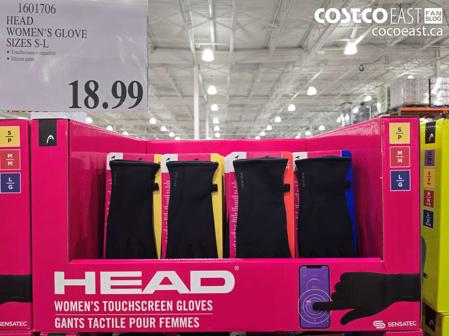 1601706 HEAD WOMEN'S GLOVE SIZES S-L $18.99