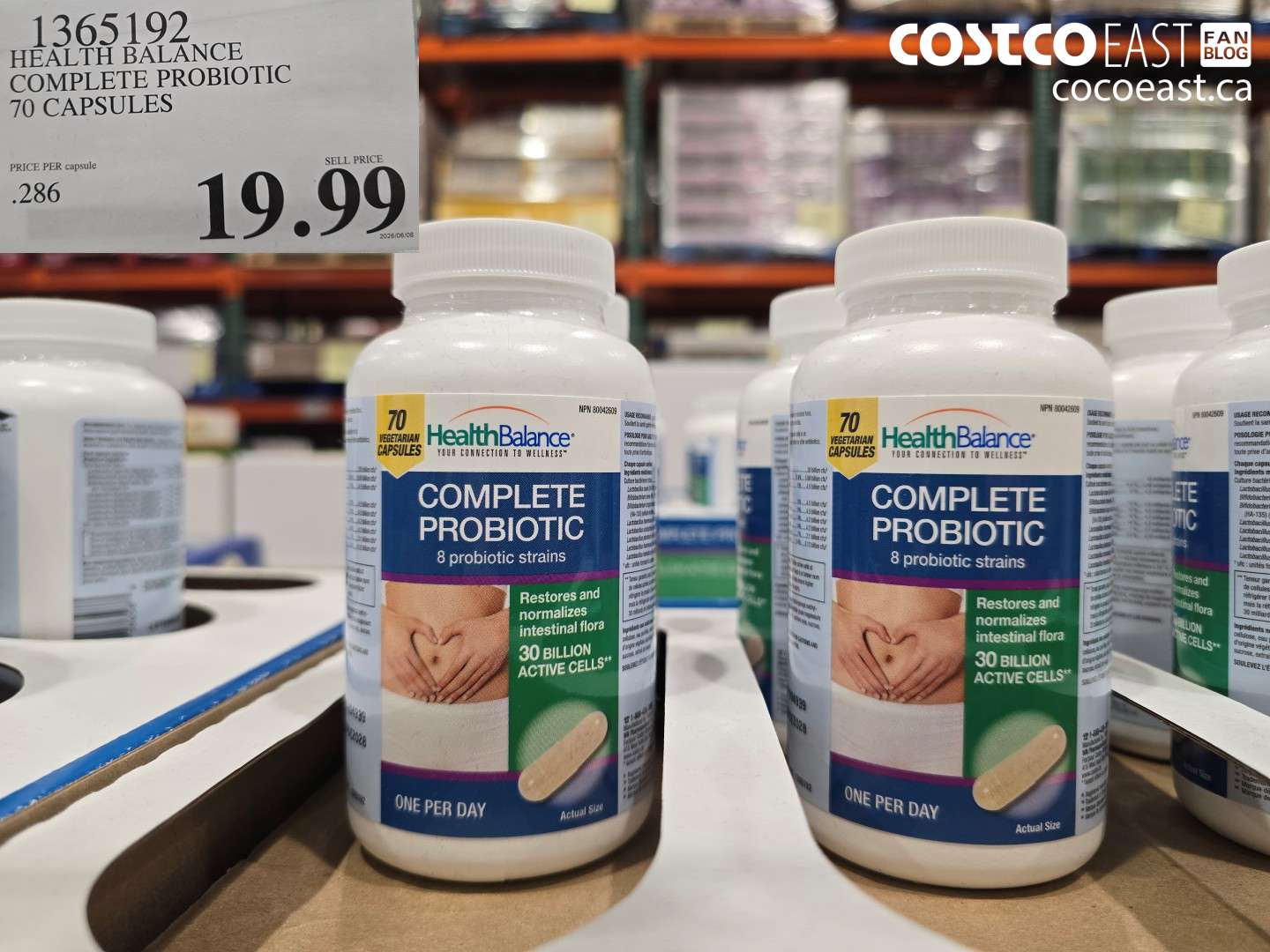1365192 HEALTH BALANCE COMPLETE PROBIOTIC 70 CAPSULES $19.99