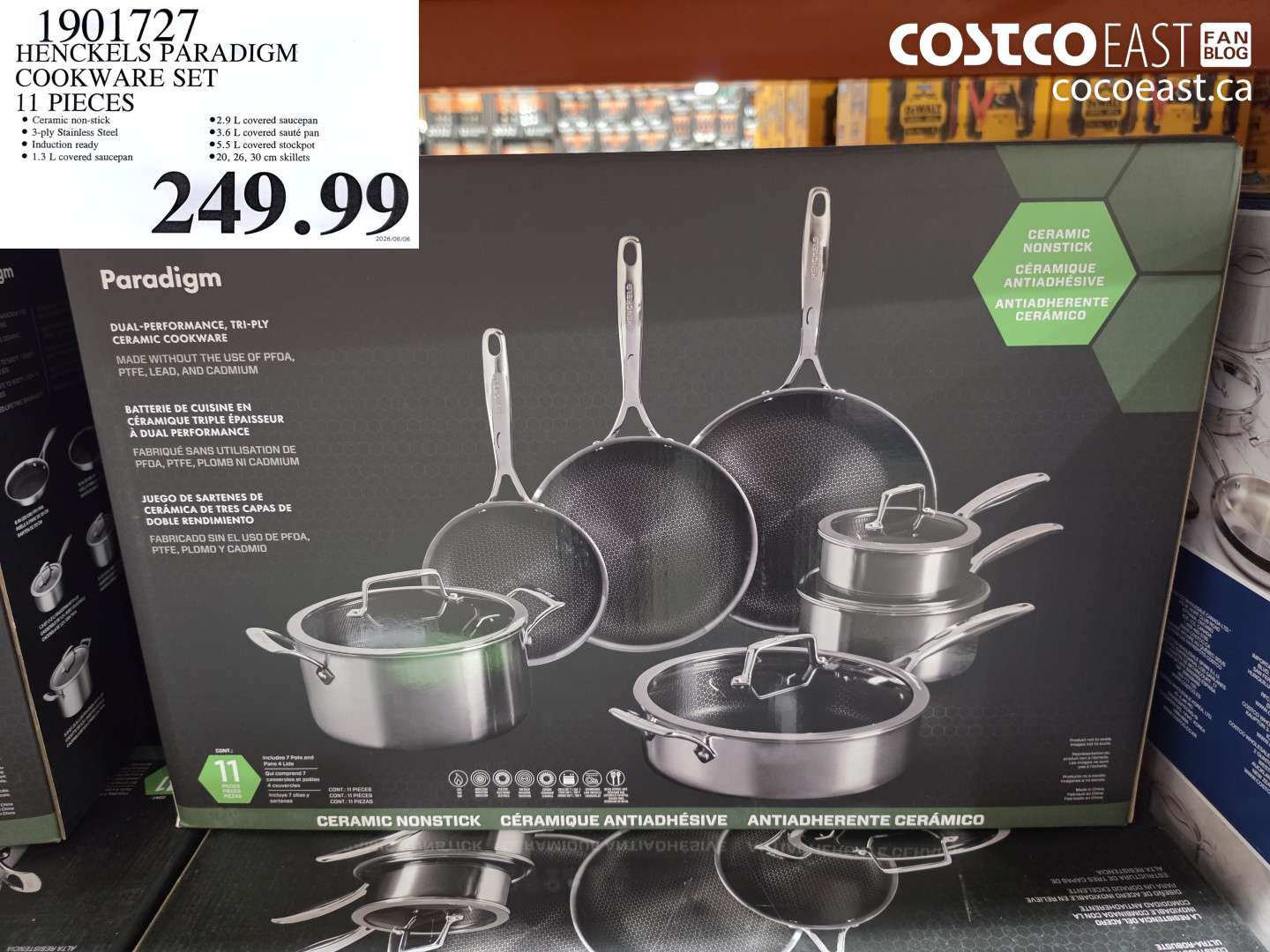 1901727 HENCKELS PARADIGM COOKWARE SET 11 PIECES $249.99