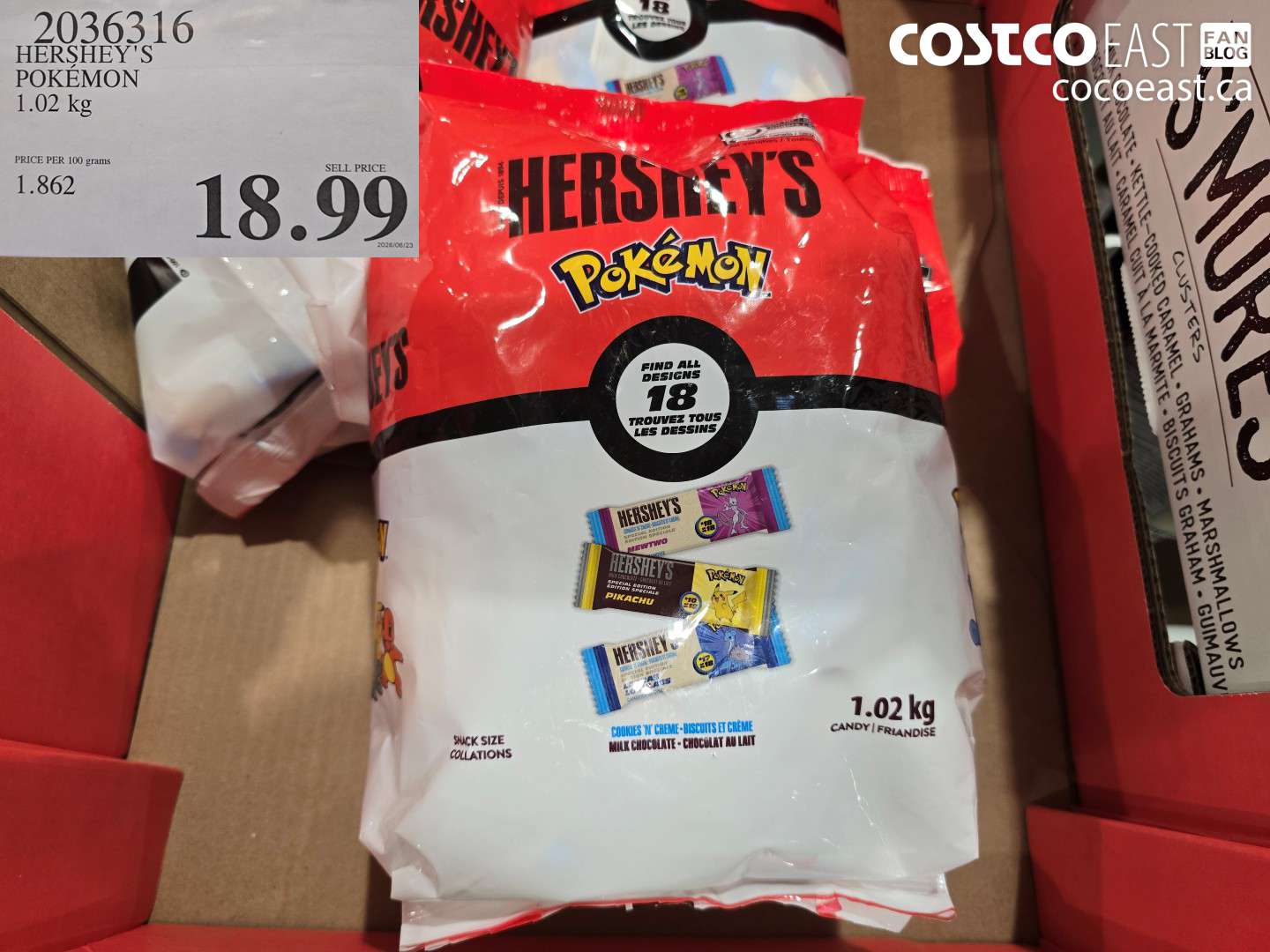 2036316 HERSHEY'S POKÉMON 1.02 KG $18.99