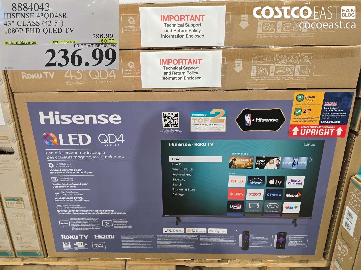 8884043 HISENSE 43QD4SR 43