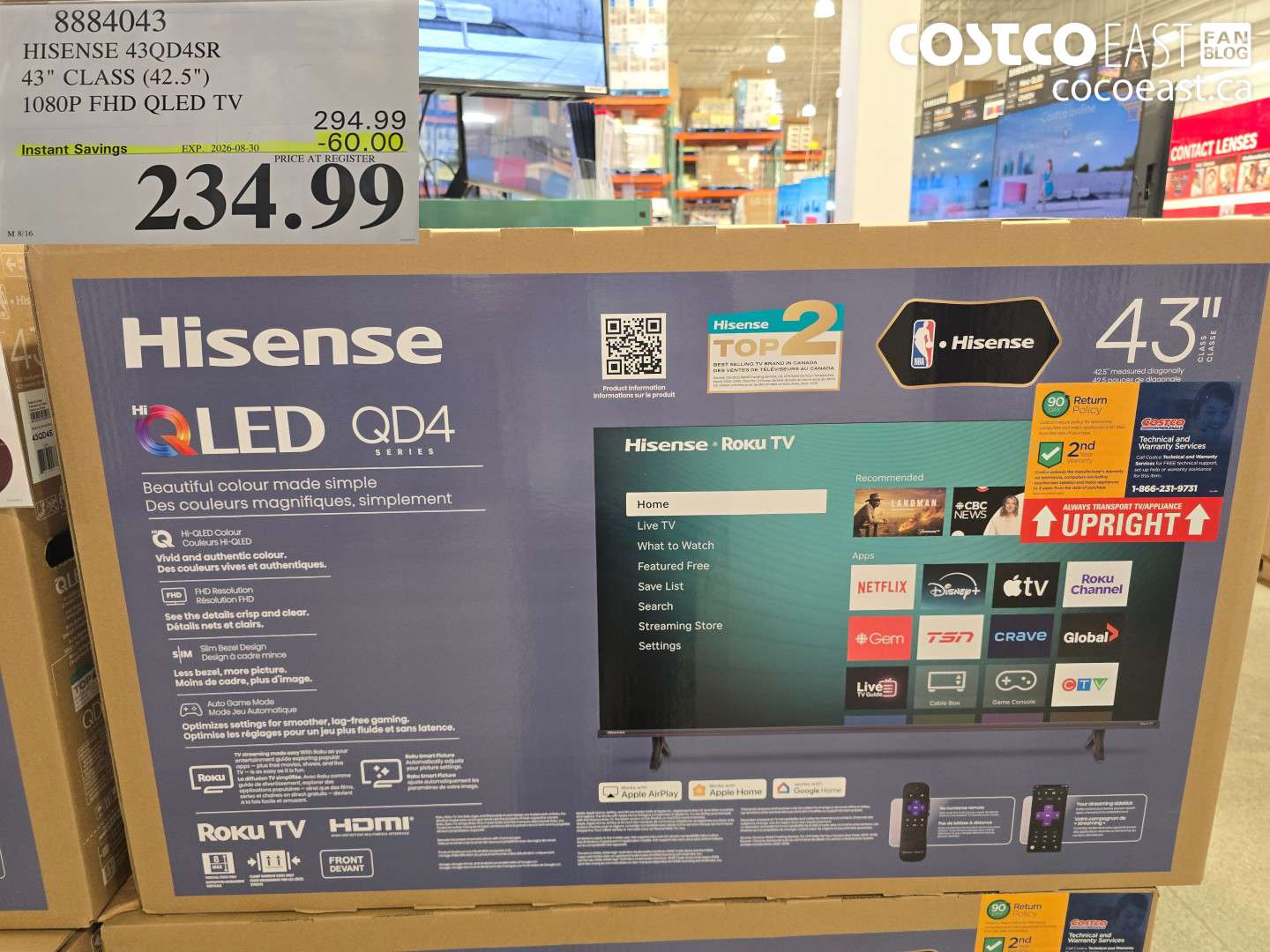 8884043 HISENSE 43QD4SR 43