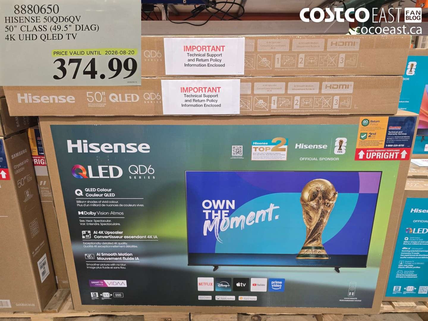 8880650 HISENSE 50QD6QV 50