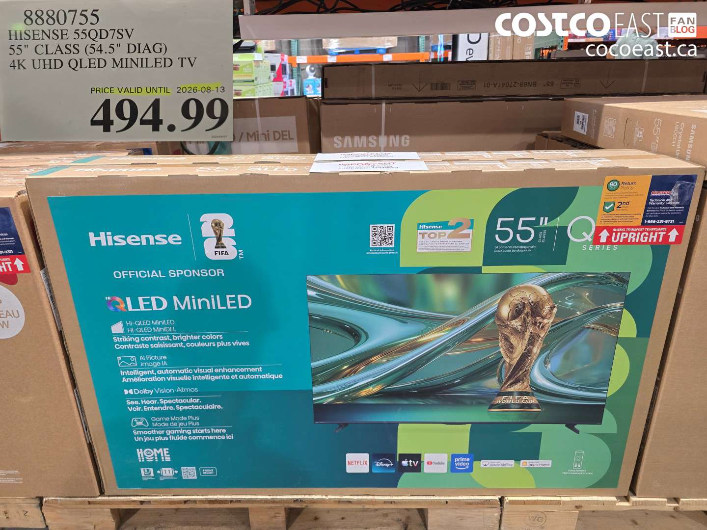 8880755 HISENSE 55QD7SV 55