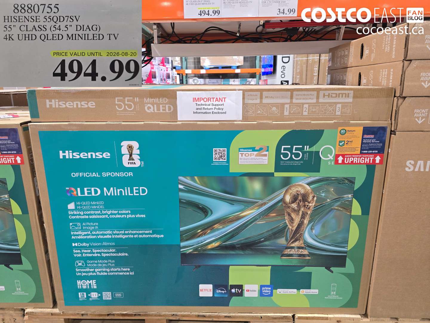 8880755 HISENSE 55QD7SV 55