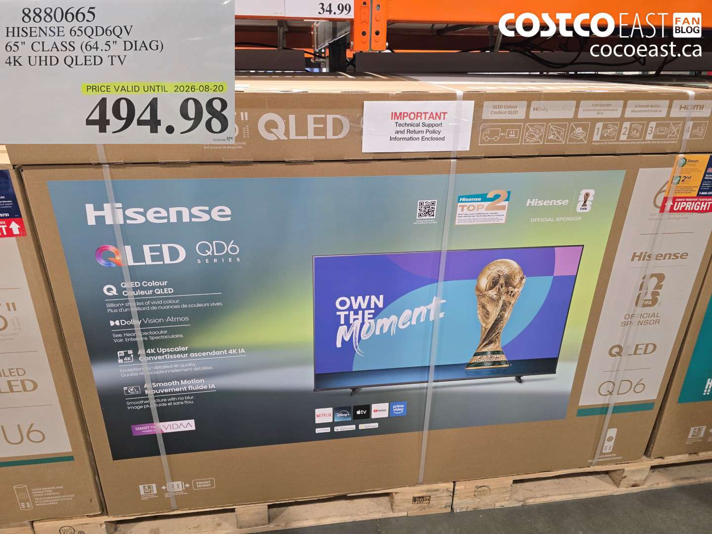 8880665 HISENSE 65QD6QV 65