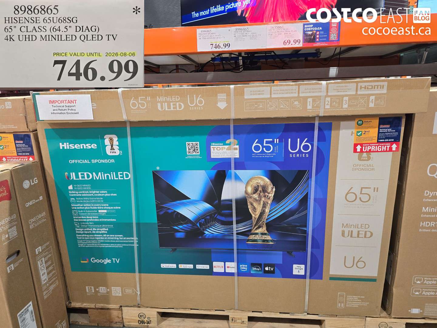 8986865 HISENSE 65U68SG 65