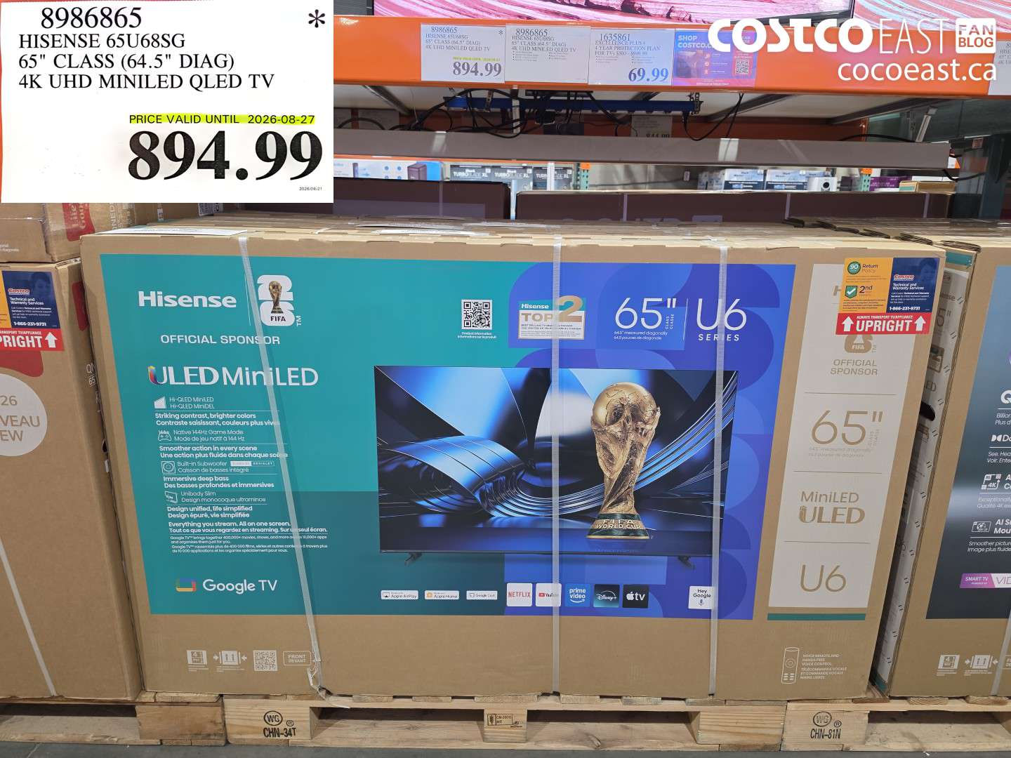 8986865 HISENSE 65U68SG 65
