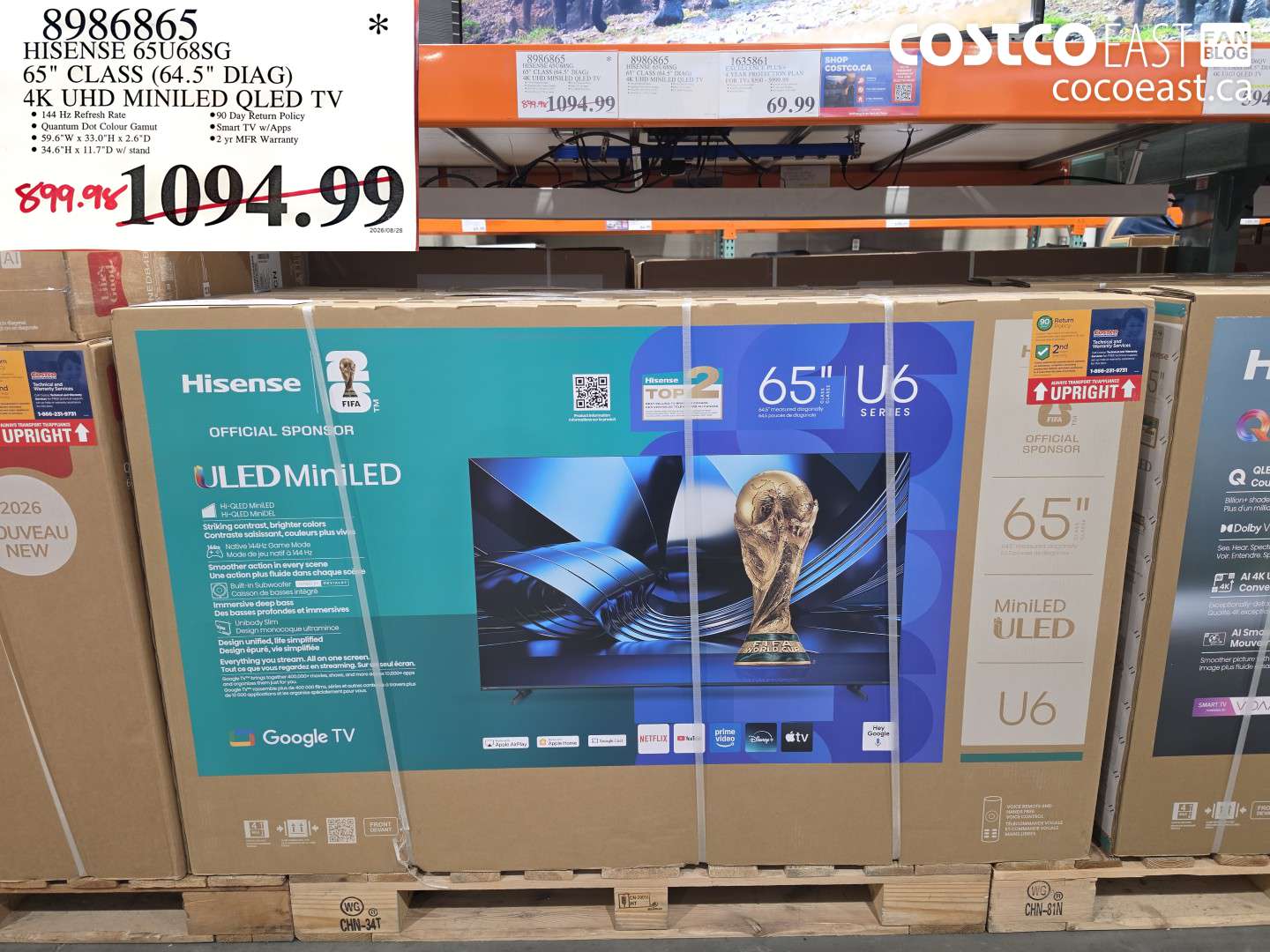 8986865 HISENSE 65U68SG 65