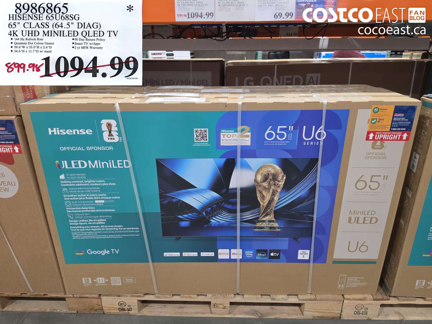 8986865 HISENSE 65U68SG 65