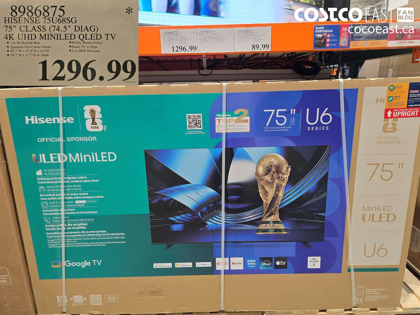 8986875 HISENSE 75U68SG 75
