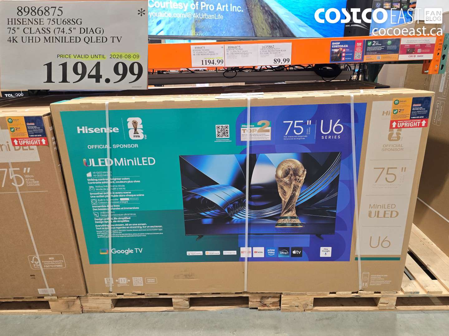 8986875 HISENSE 75U68SG 75