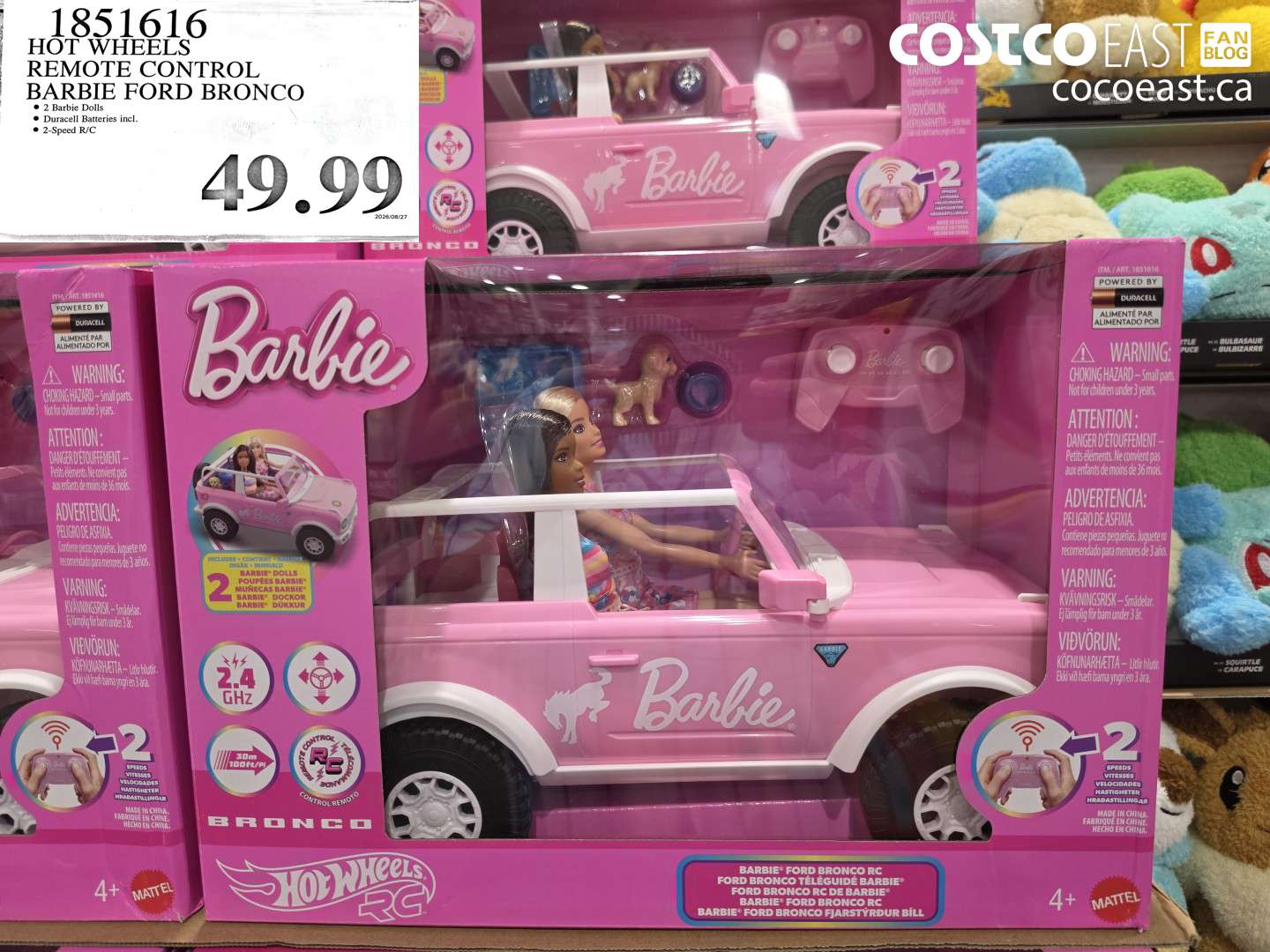 1851616 HOT WHEELS REMOTE CONTROL BARBIE FORD BRONCO $49.99