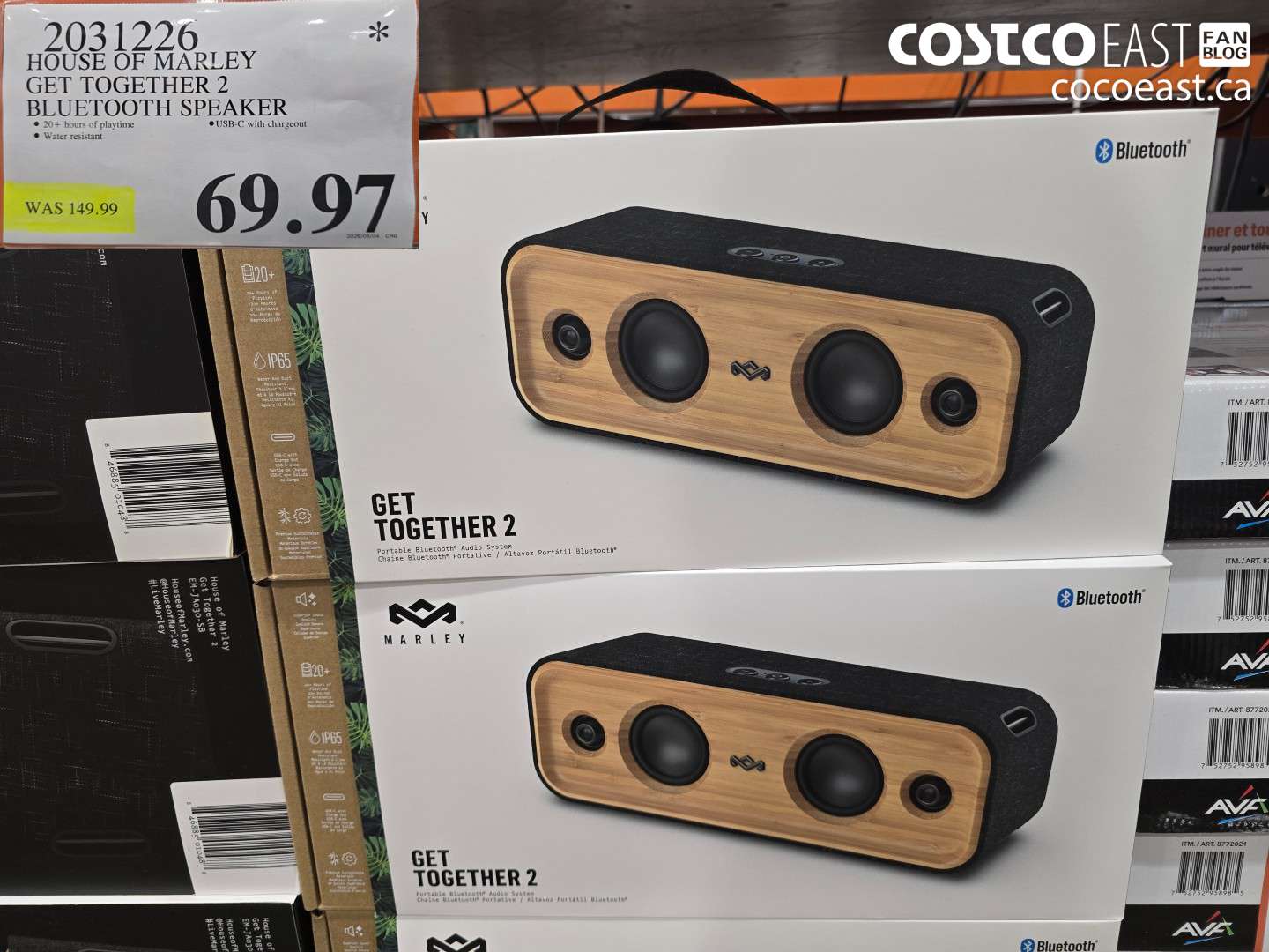 2031226 HOUSE OF MARLEY GET TOGETHER 2 BLUETOOTH SPEAKER $69.97