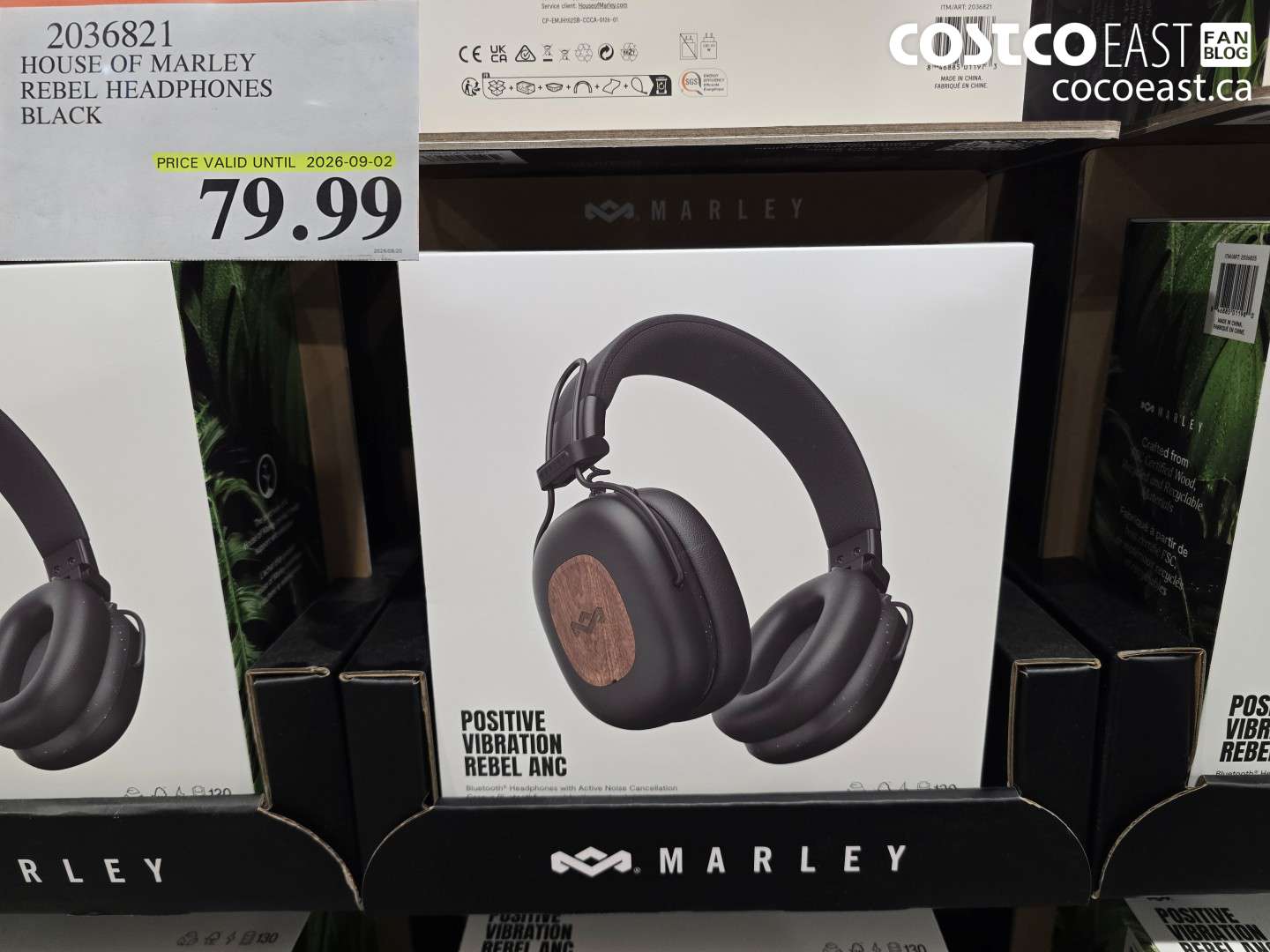2036821 HOUSE OF MARLEY REBEL HEADPHONES BLACK $79.99