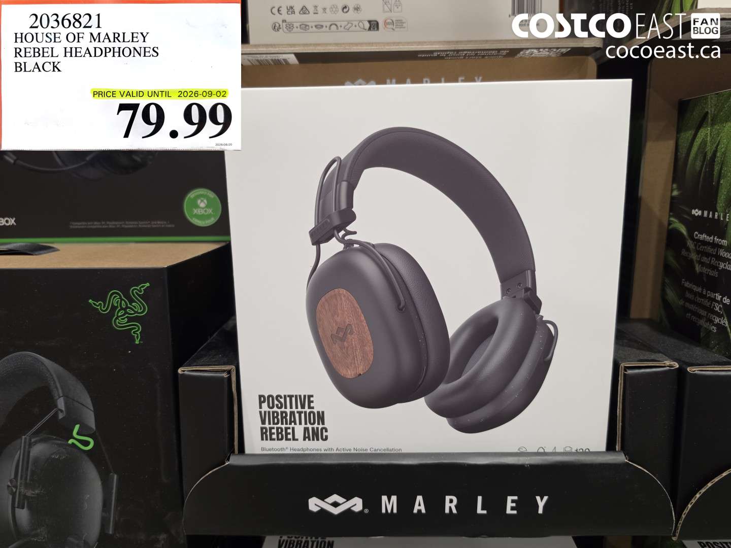 2036821 HOUSE OF MARLEY REBEL HEADPHONES BLACK $79.99