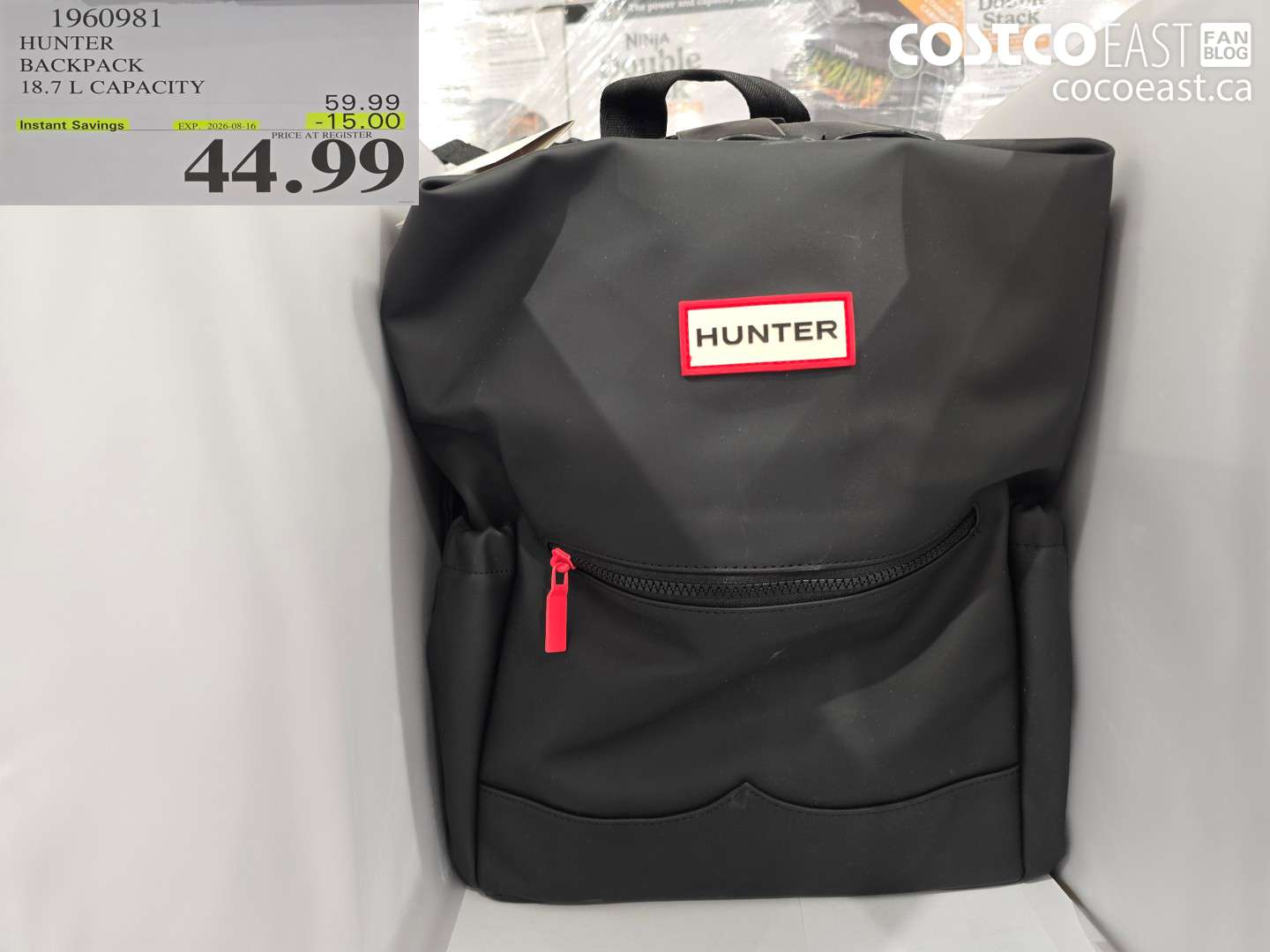 1960981 HUNTER BACKPACK 18.7 L CAPACITY ($15.00 INSTANT SAVINGS EXPIRES ON 2026-08-16) $44.99