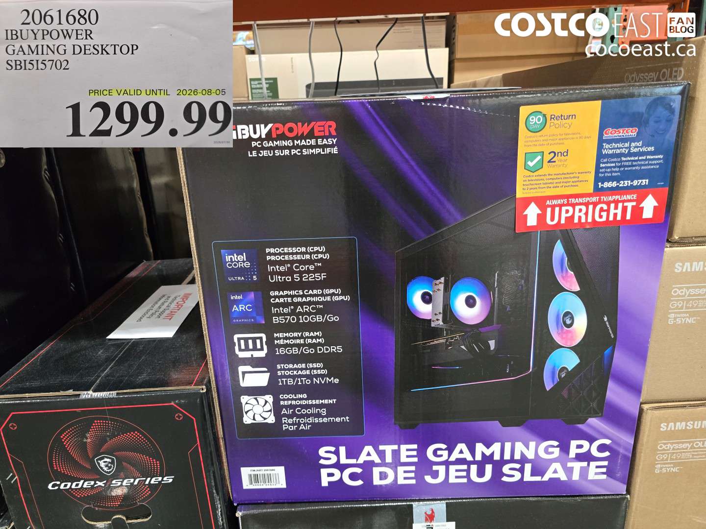2061680 IBUYPOWER GAMING DESKTOP SBI5I5702 $1299.99