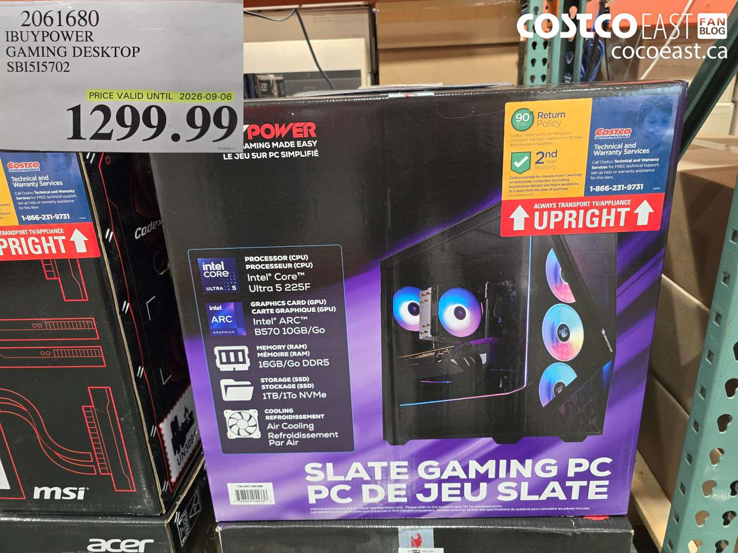 2061680 IBUYPOWER GAMING DESKTOP SBI5I5702 $1299.99