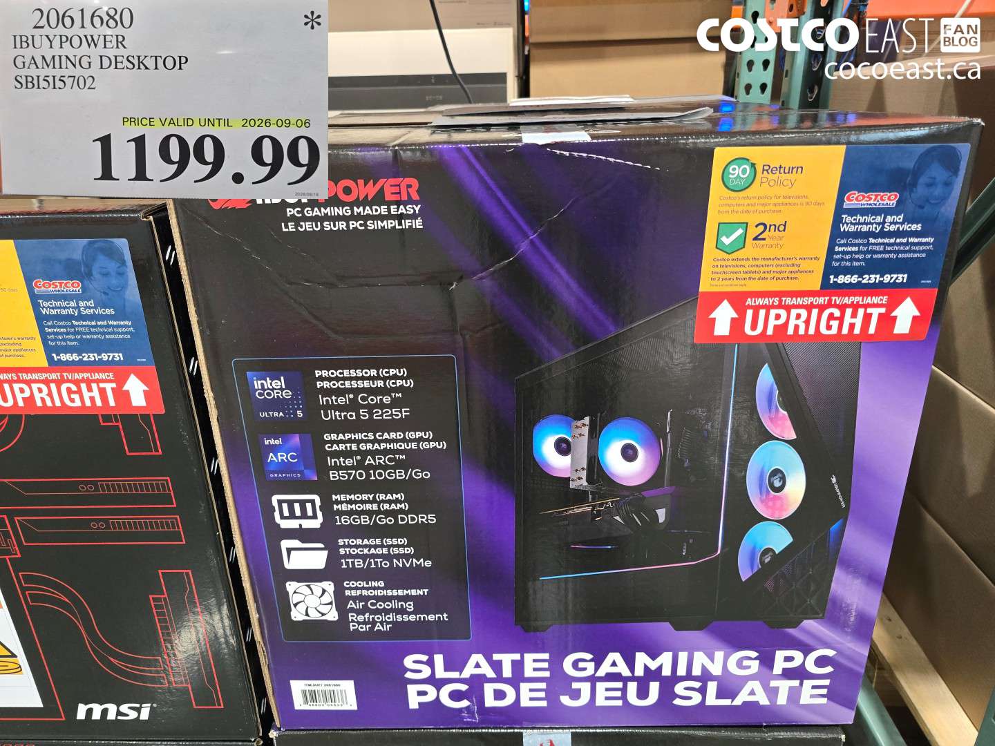 2061680 IBUYPOWER GAMING DESKTOP SBI5I5702 $1199.99