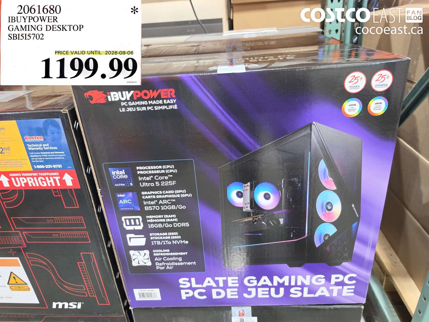 2061680 IBUYPOWER GAMING DESKTOP SBI5I5702 $1199.99