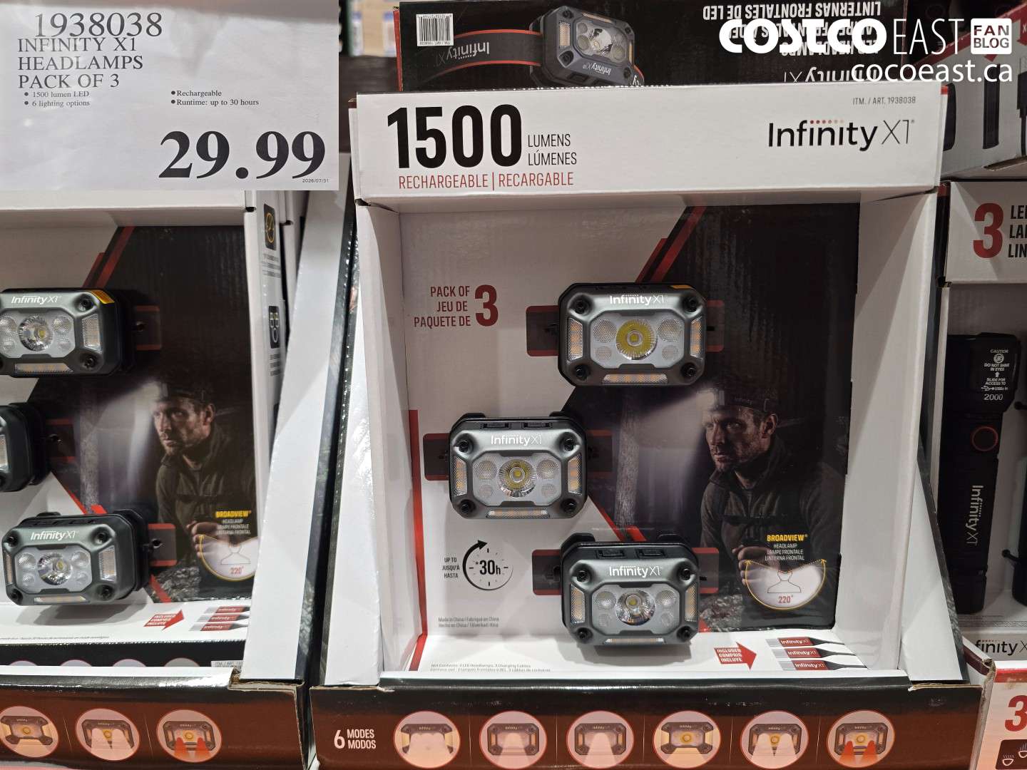1938038 INFINITY X1 HEADLAMPS PACK OF 3 $29.99