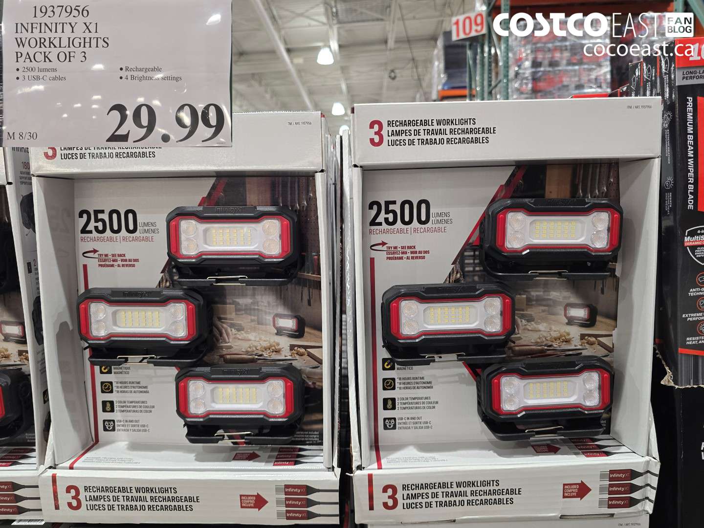 1937956 INFINITY X1 WORKLIGHTS PACK OF 3 $29.99