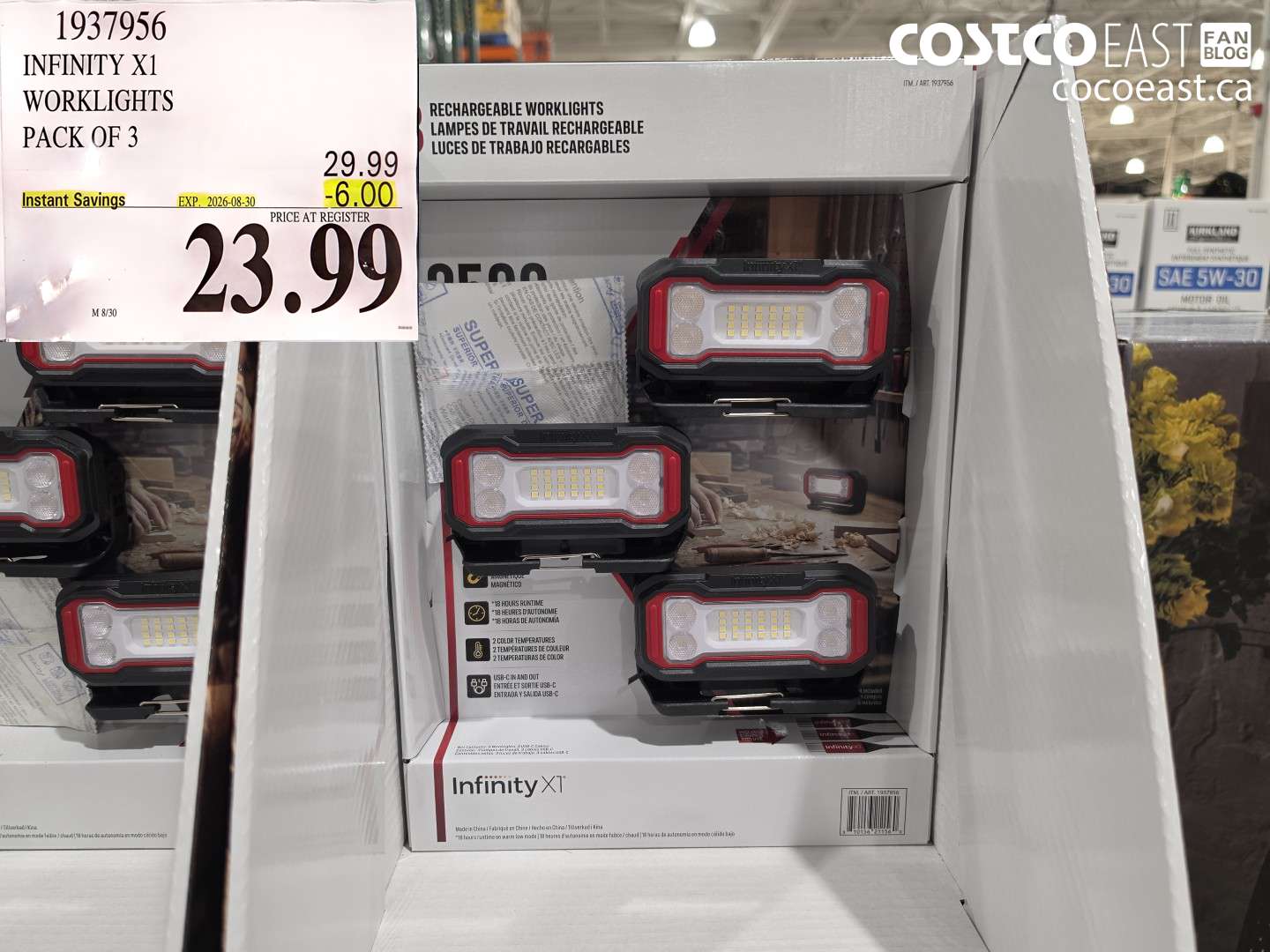 1937956 INFINITY X1 WORKLIGHTS PACK OF 3 ($6.00 INSTANT SAVINGS EXPIRES ON 2026-08-30) $23.99