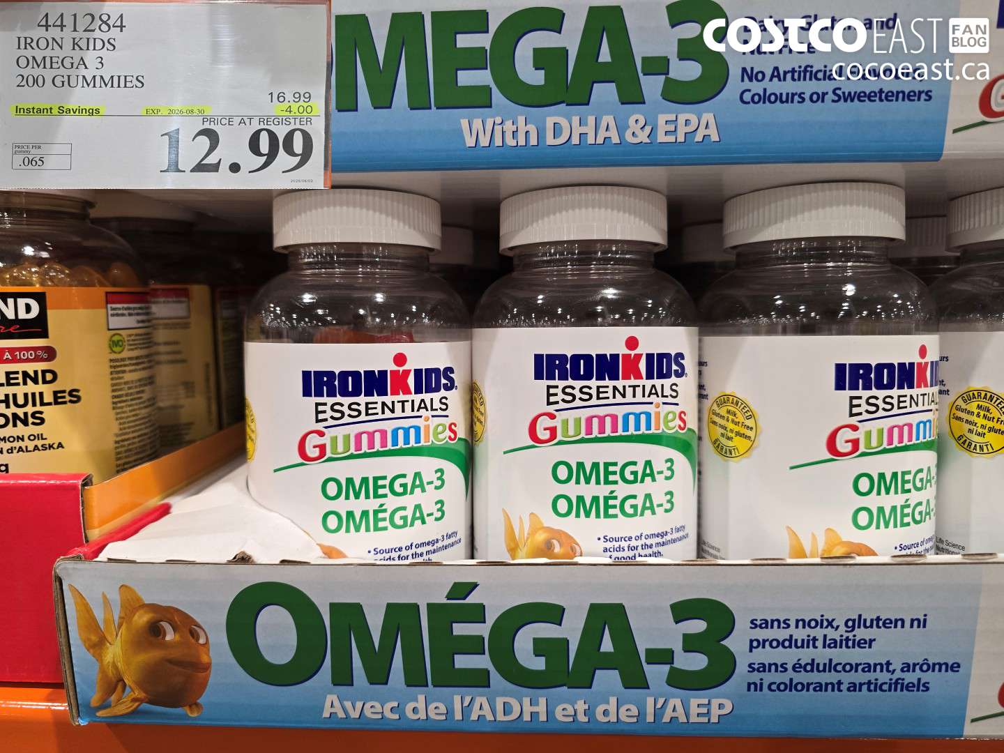 441284 IRON KIDS OMEGA 3 200 GUMMIES ($4.00 INSTANT SAVINGS EXPIRES ON 2026-08-30) $12.99