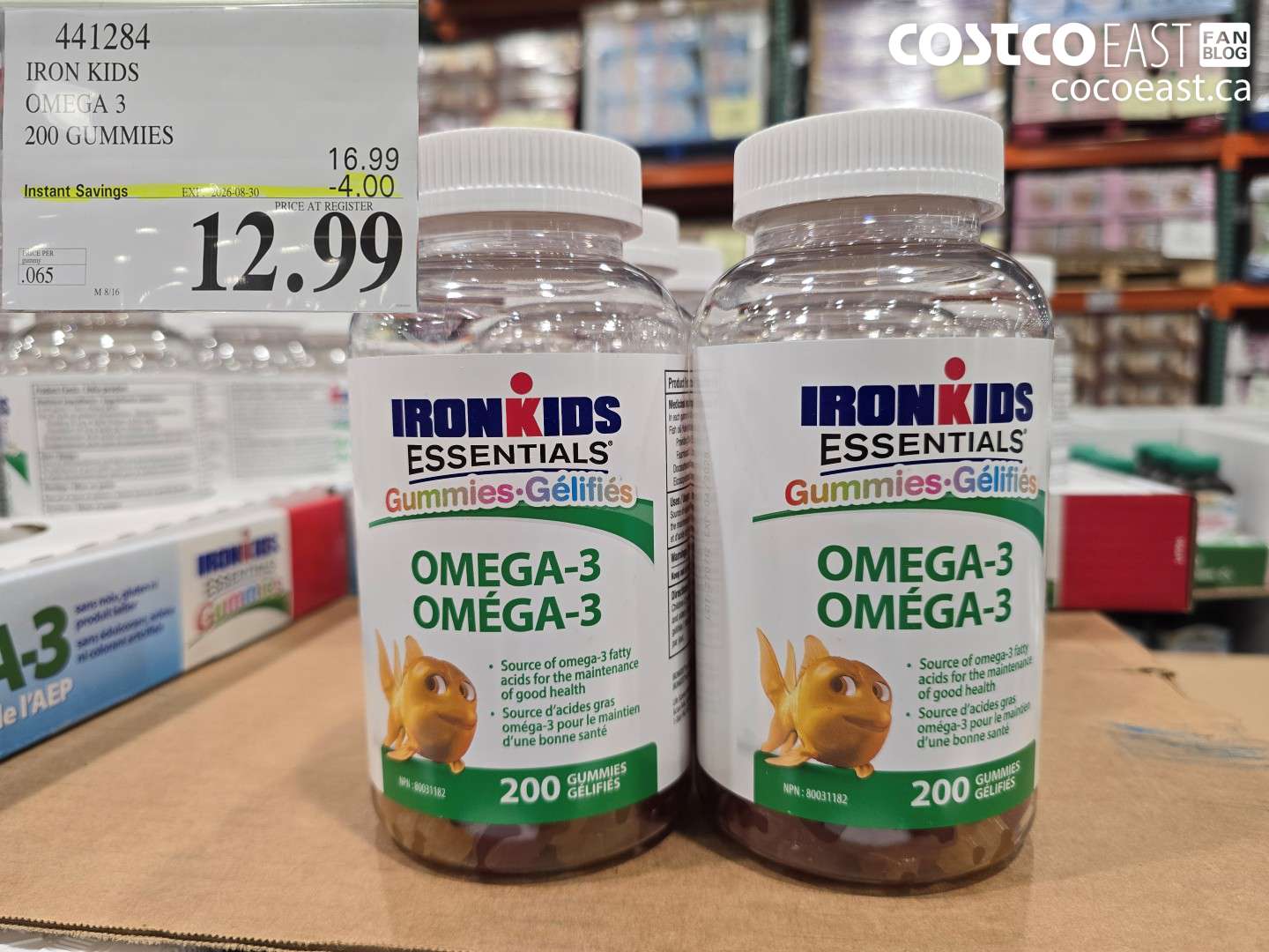 441284 IRON KIDS OMEGA 3 200 GUMMIES ($4.00 INSTANT SAVINGS EXPIRES ON 2026-08-30) $12.99
