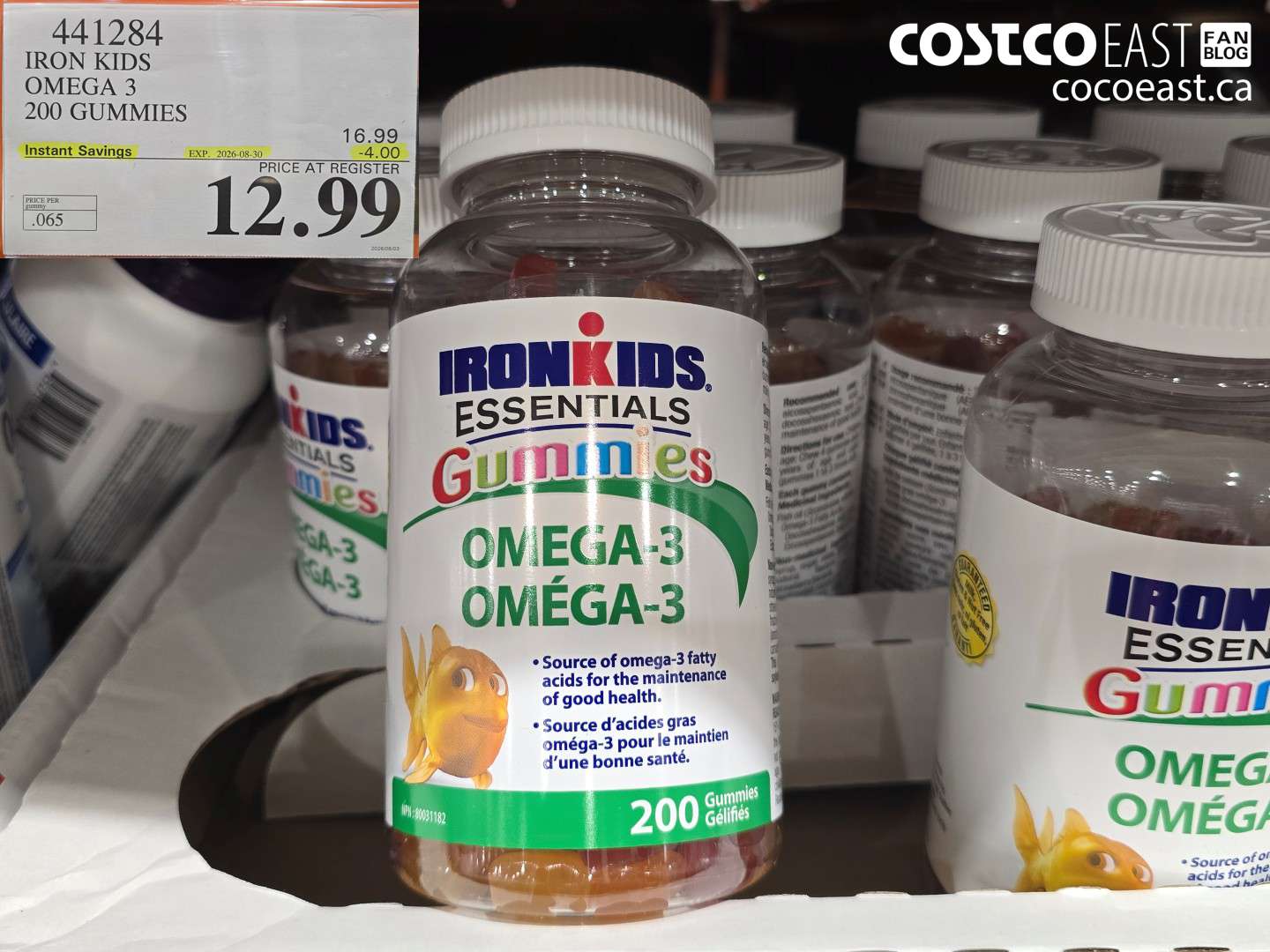 441284 IRON KIDS OMEGA 3 200 GUMMIES ($4.00 INSTANT SAVINGS EXPIRES ON 2026-08-30) $12.99