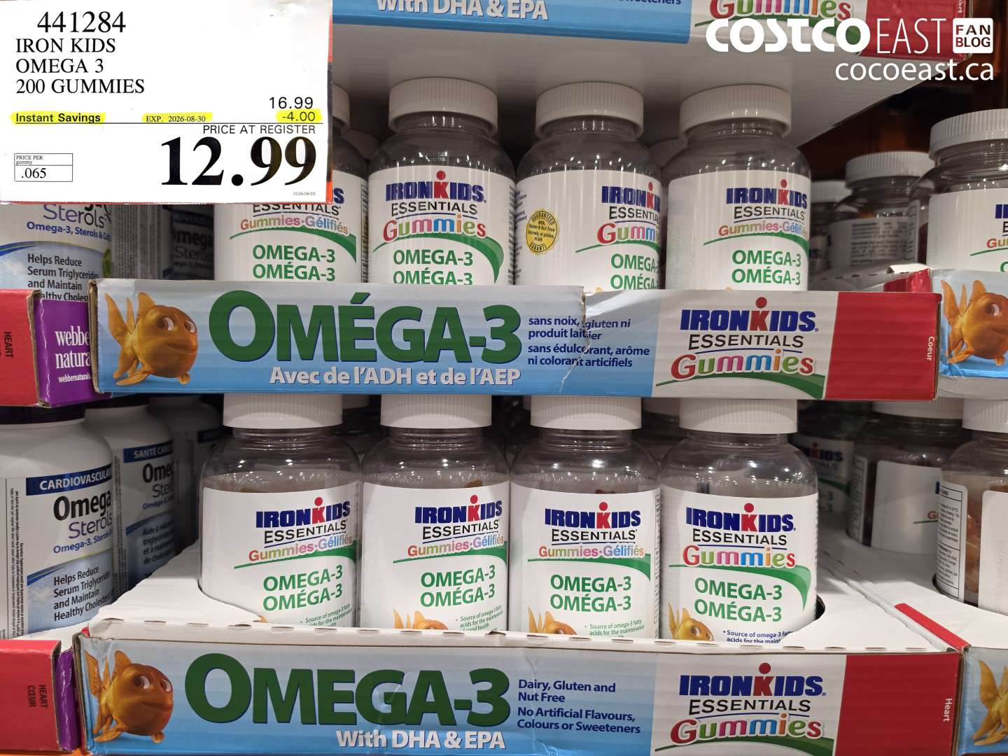 441284 IRON KIDS OMEGA 3 200 GUMMIES ($4.00 INSTANT SAVINGS EXPIRES ON 2026-08-30) $12.99