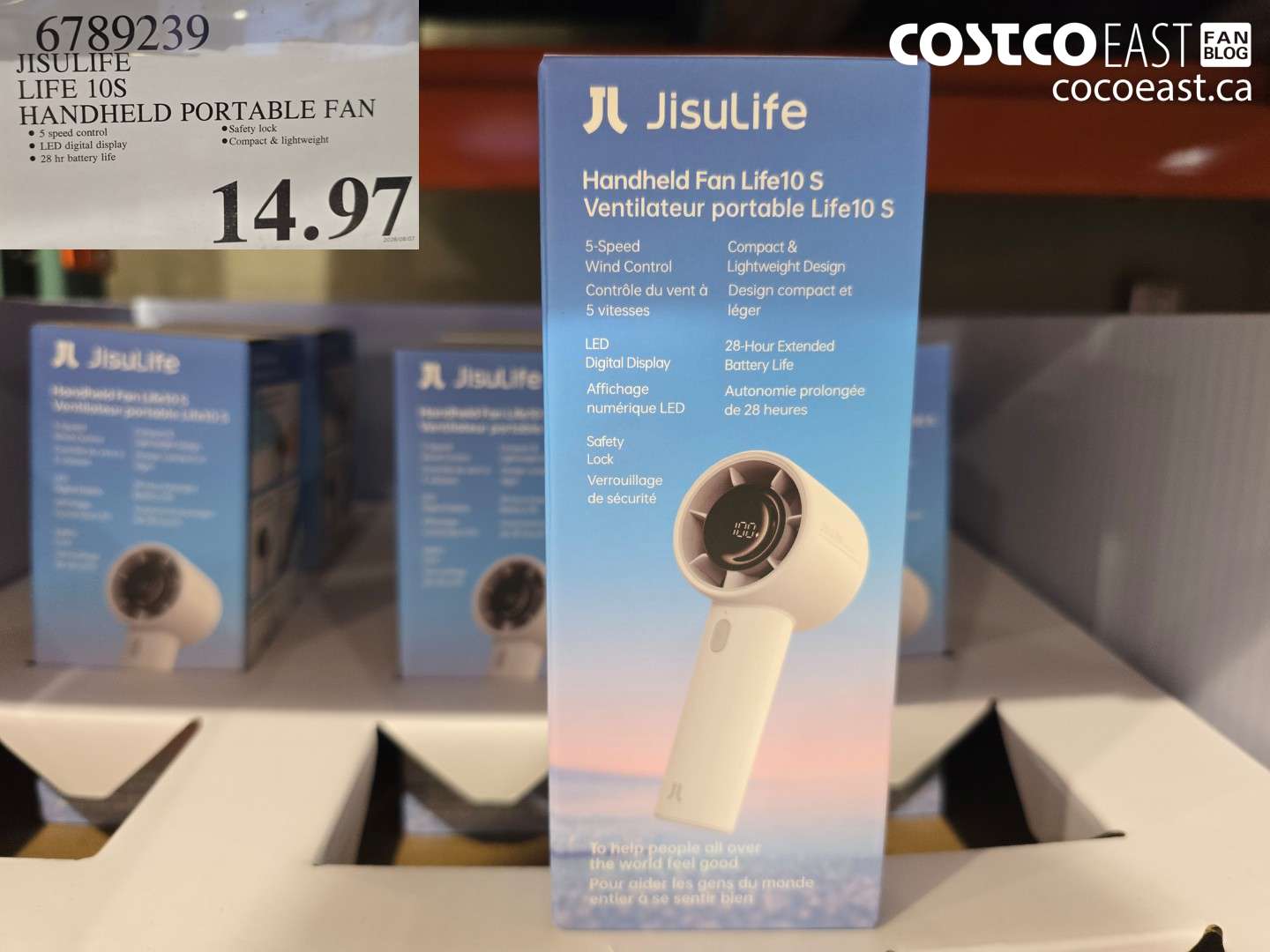 6789239 JISULIFE LIFE 10S HANDHELD PORTABLE FAN $14.97