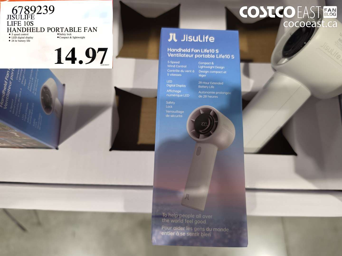 6789239 JISULIFE LIFE 10S HANDHELD PORTABLE FAN $14.97